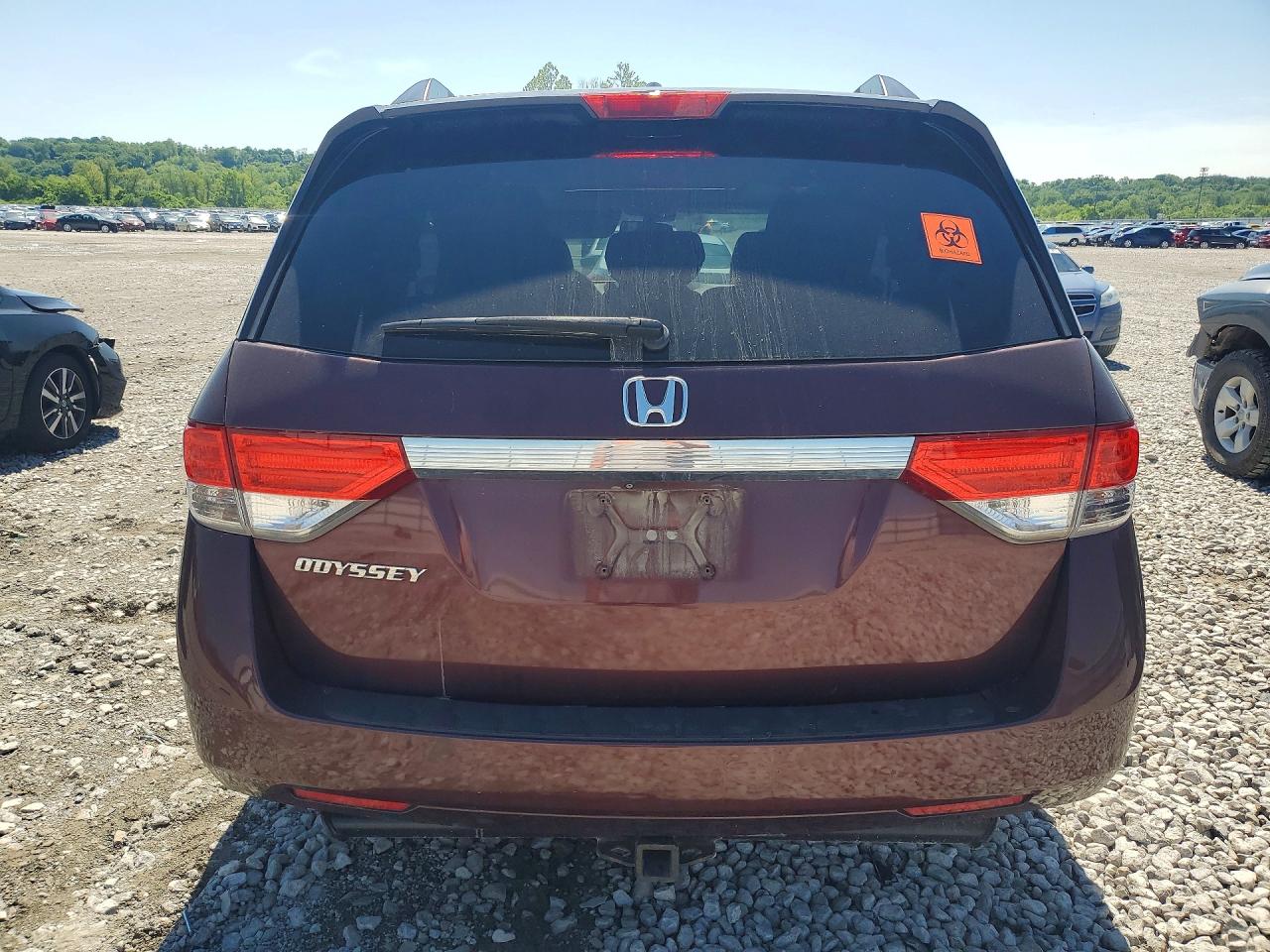 2014 Honda Odyssey Exl Maroon vin: 5FNRL5H67EB105650