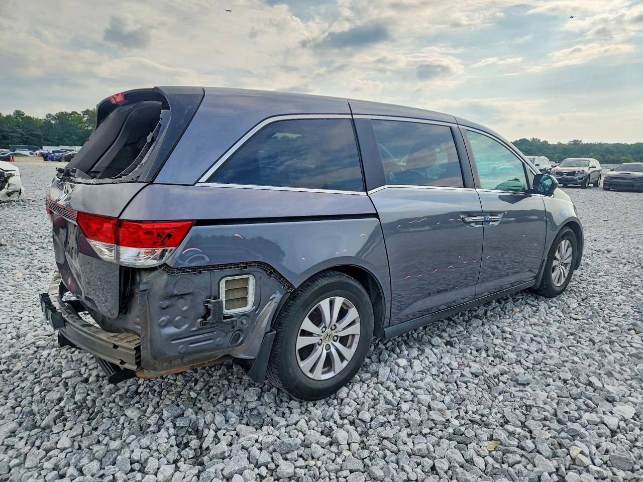 2014 Honda Odyssey Exl Gray vin: 5FNRL5H67EB107379