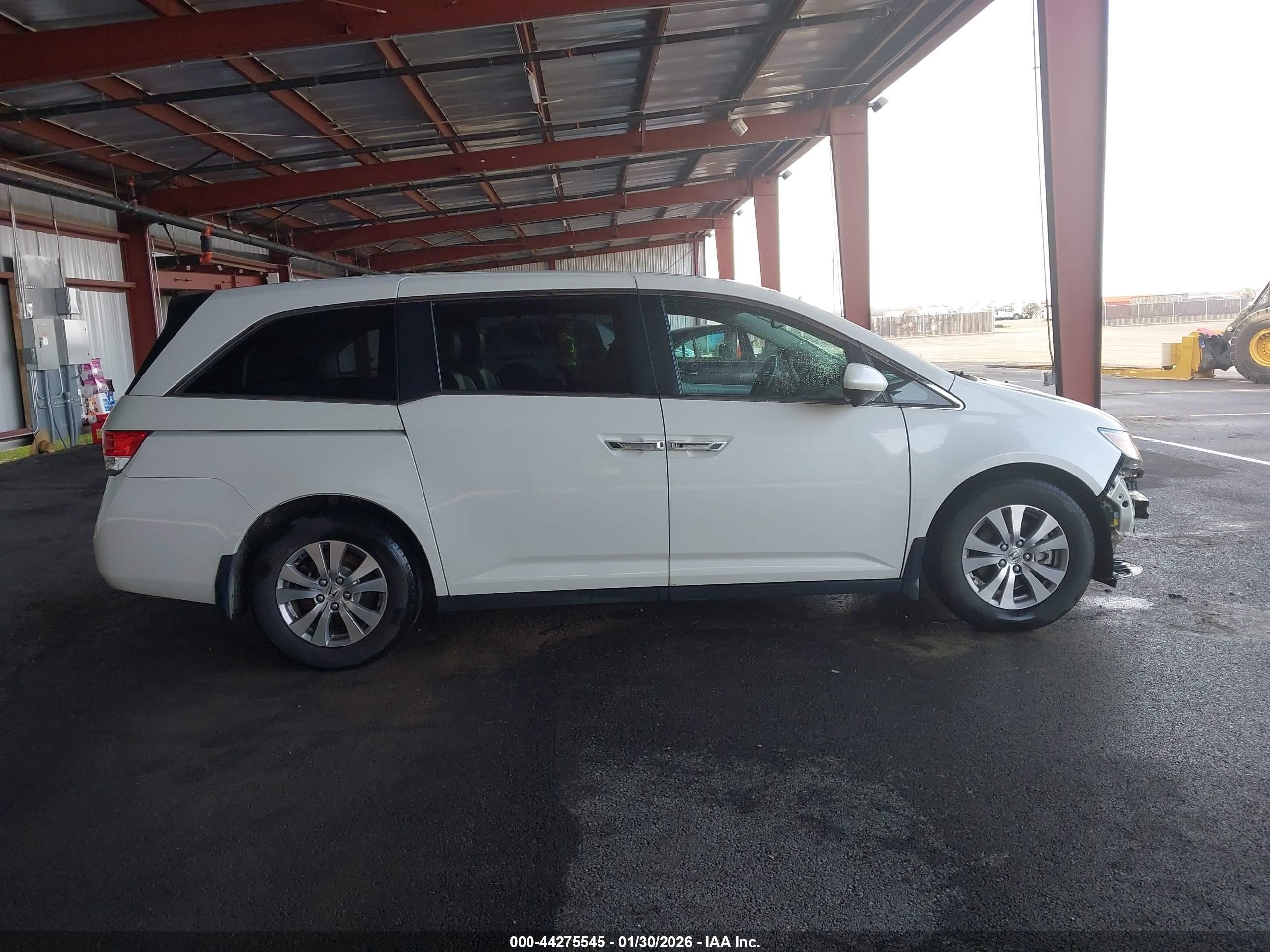 2014 Honda Odyssey Ex-l White vin: 5FNRL5H67EB121671