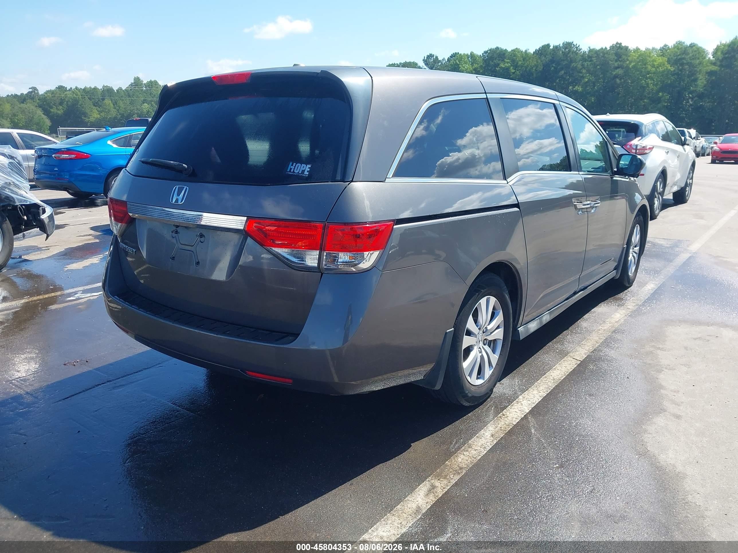 2014 Honda Odyssey Ex-l Gray vin: 5FNRL5H67EB127941