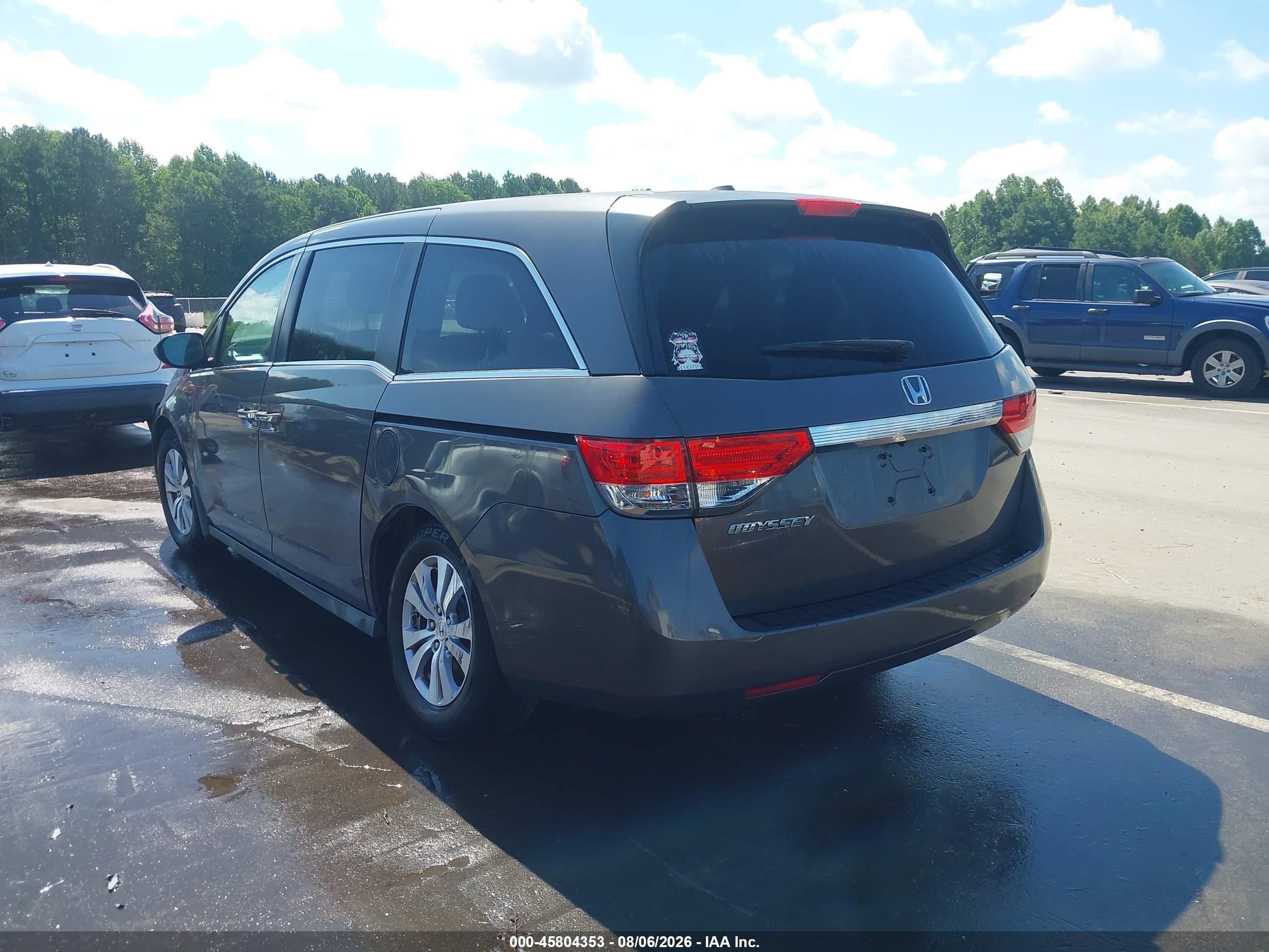 2014 Honda Odyssey Ex-l Gray vin: 5FNRL5H67EB127941