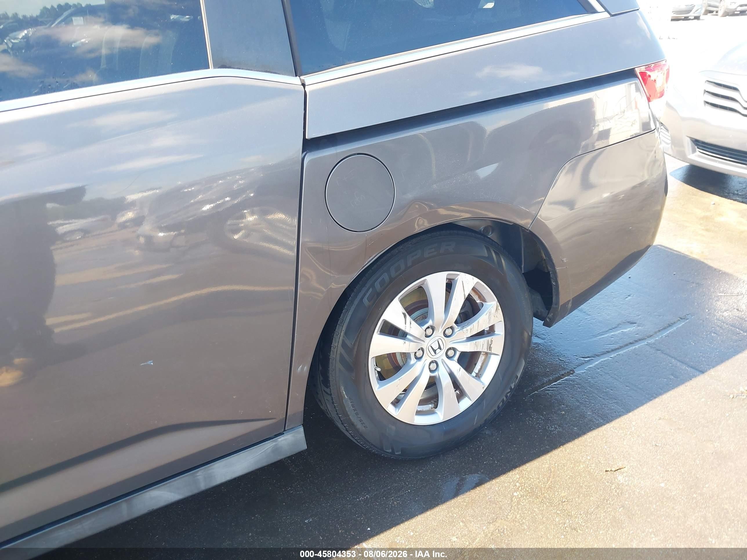 2014 Honda Odyssey Ex-l Gray vin: 5FNRL5H67EB127941