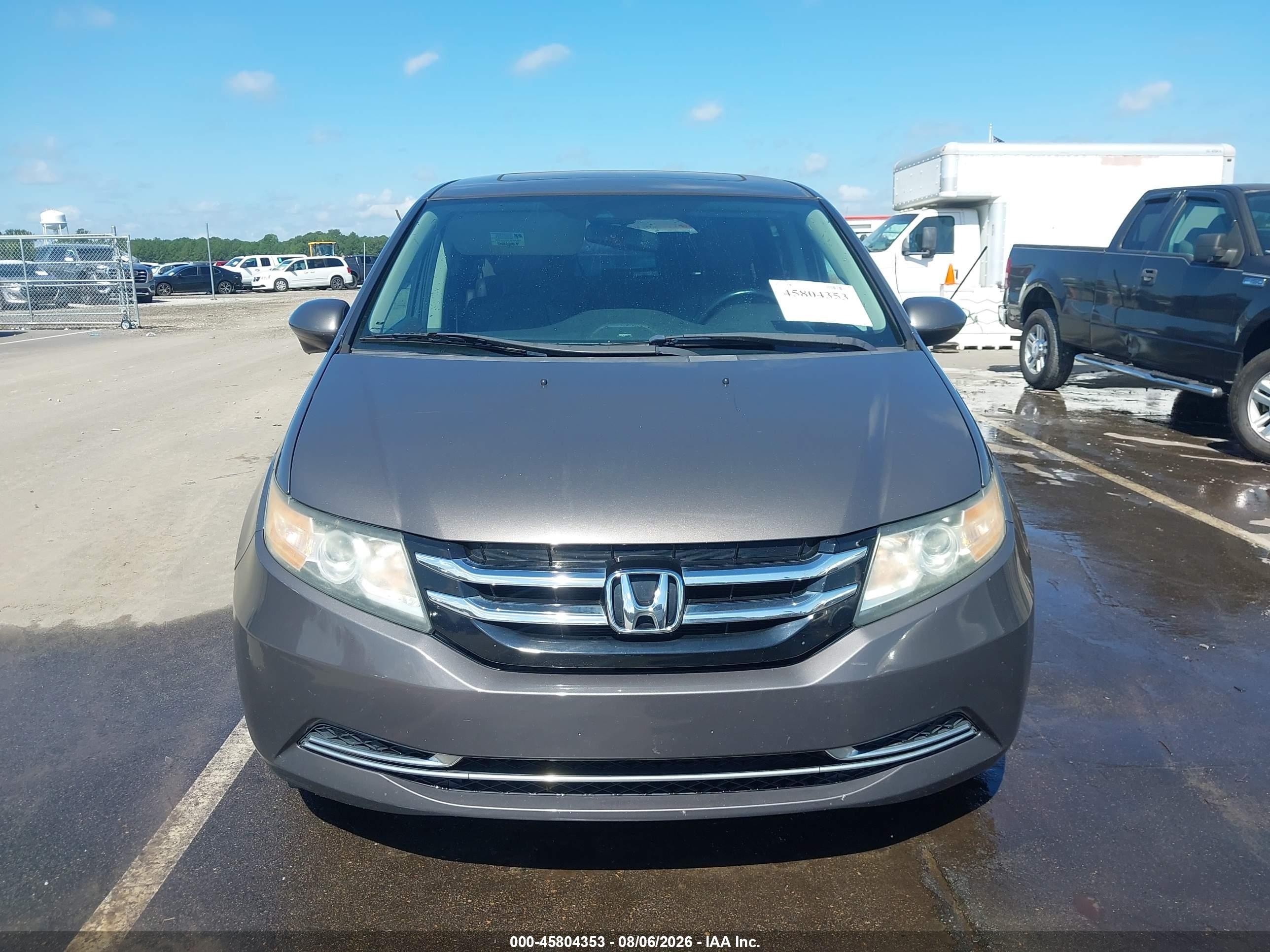 2014 Honda Odyssey Ex-l Gray vin: 5FNRL5H67EB127941