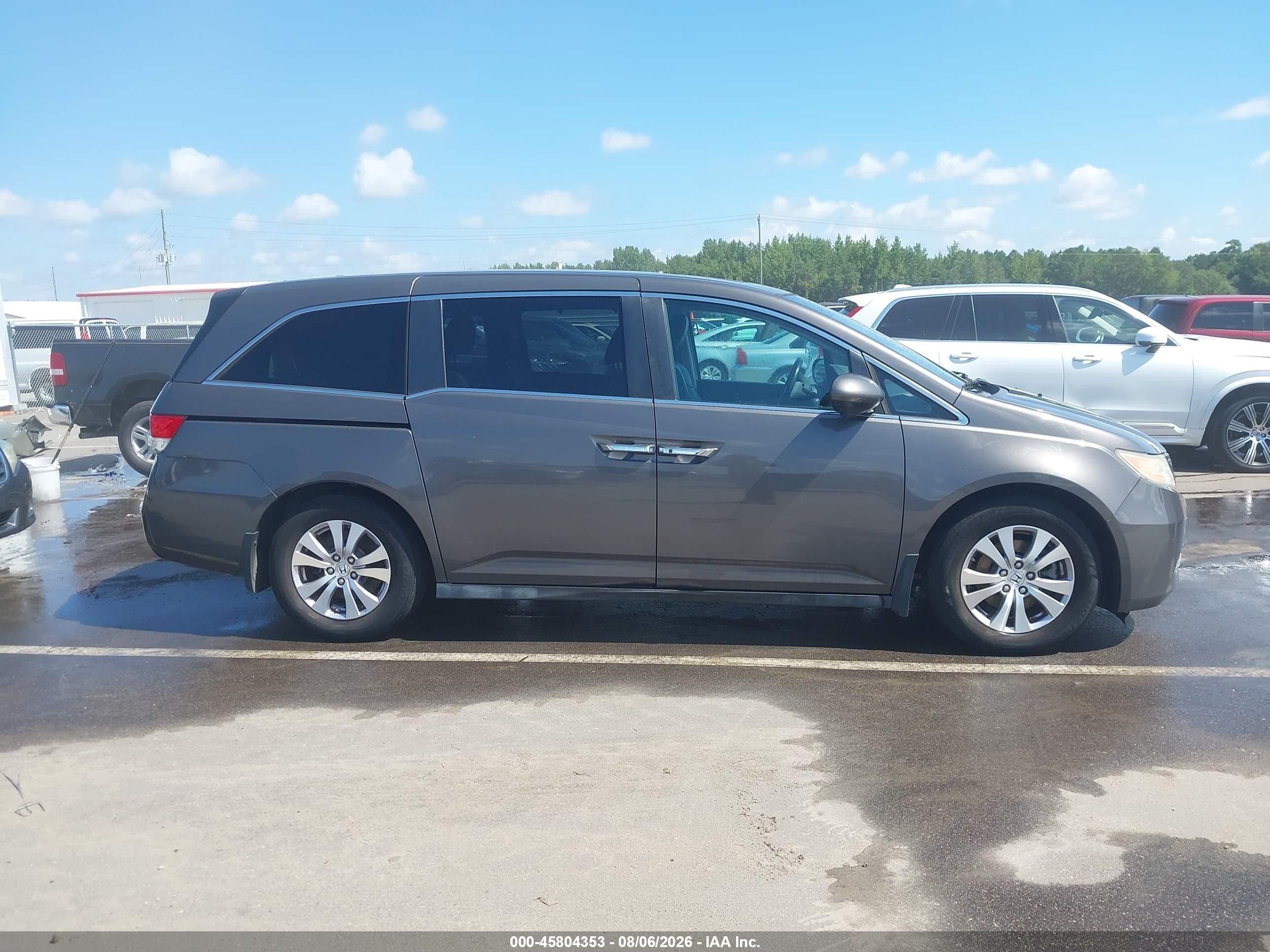 2014 Honda Odyssey Ex-l Gray vin: 5FNRL5H67EB127941
