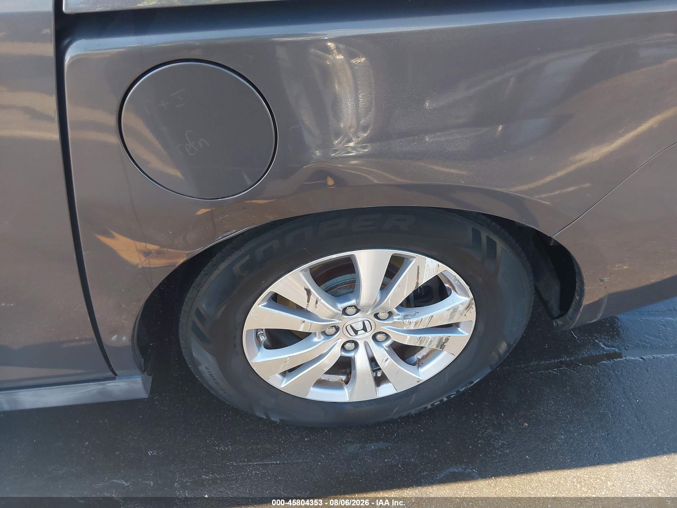 2014 Honda Odyssey Ex-l Gray vin: 5FNRL5H67EB127941