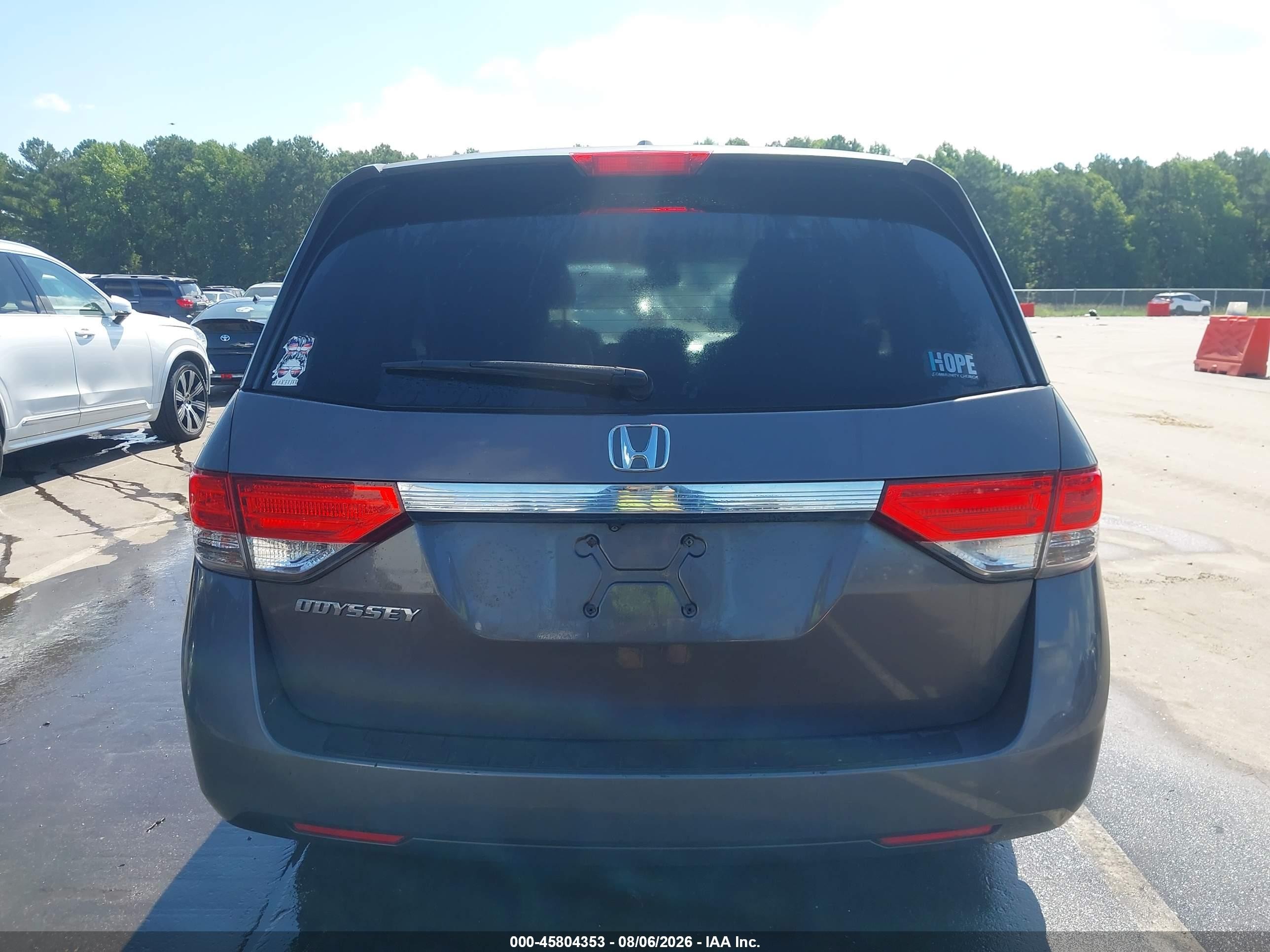 2014 Honda Odyssey Ex-l Gray vin: 5FNRL5H67EB127941