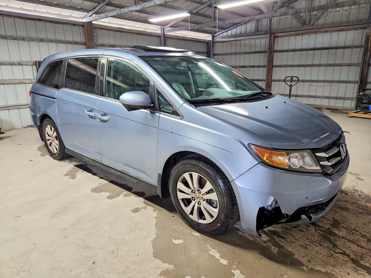 2014 Honda Odyssey Exl Blue vin: 5FNRL5H67EB128135