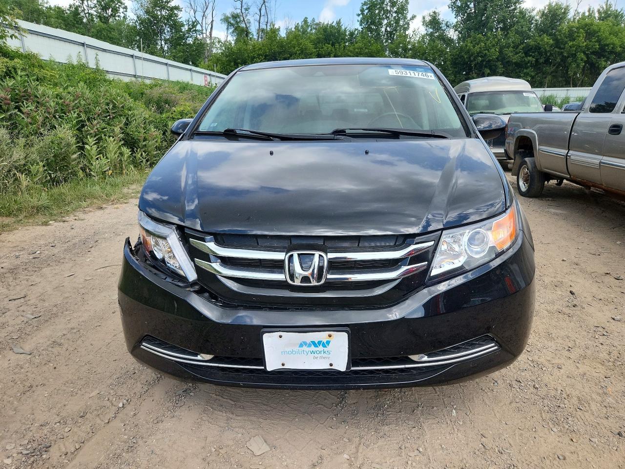 2014 Honda Odyssey Exl Black vin: 5FNRL5H67EB129558