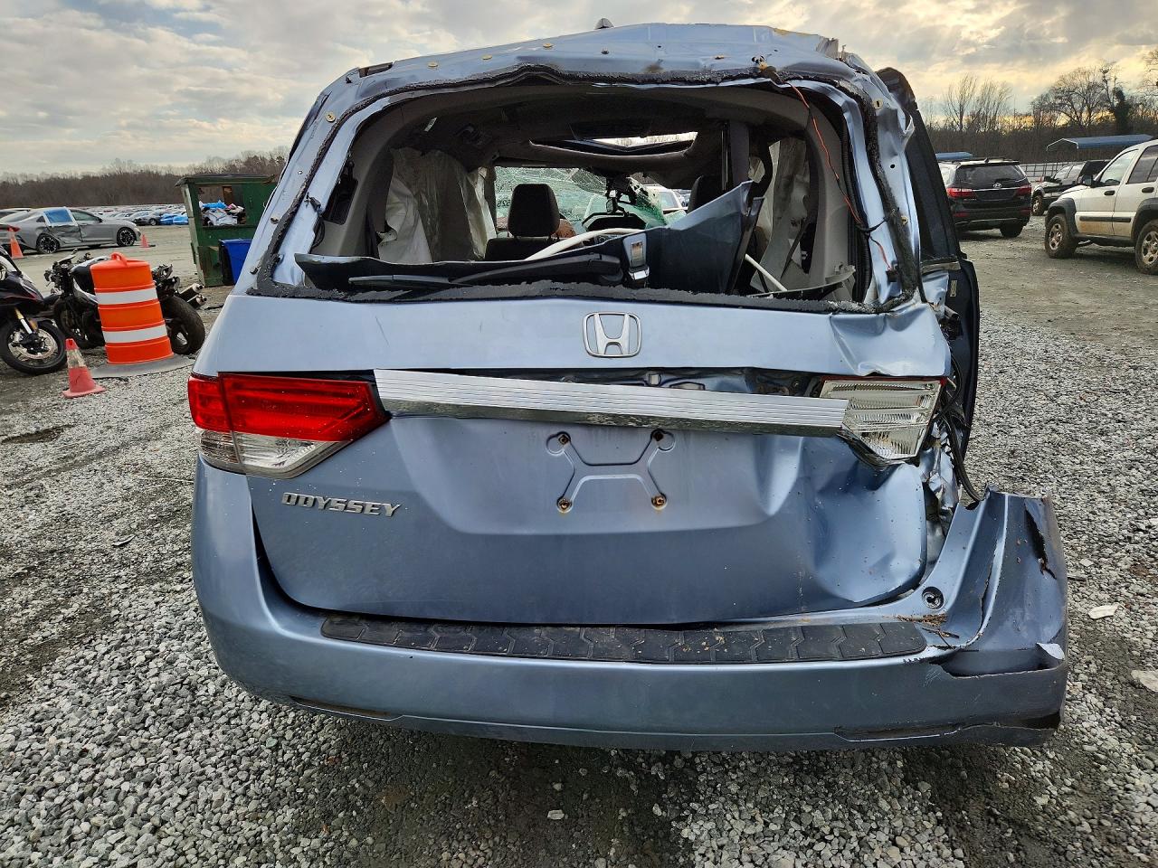 2014 Honda Odyssey Exl Gray vin: 5FNRL5H67EB130290