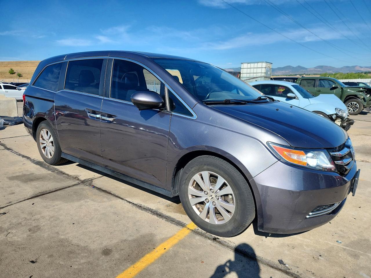 2014 Honda Odyssey Exl Gray vin: 5FNRL5H67EB135599