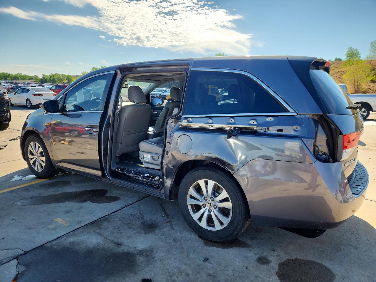 2014 Honda Odyssey Exl Gray vin: 5FNRL5H67EB135599