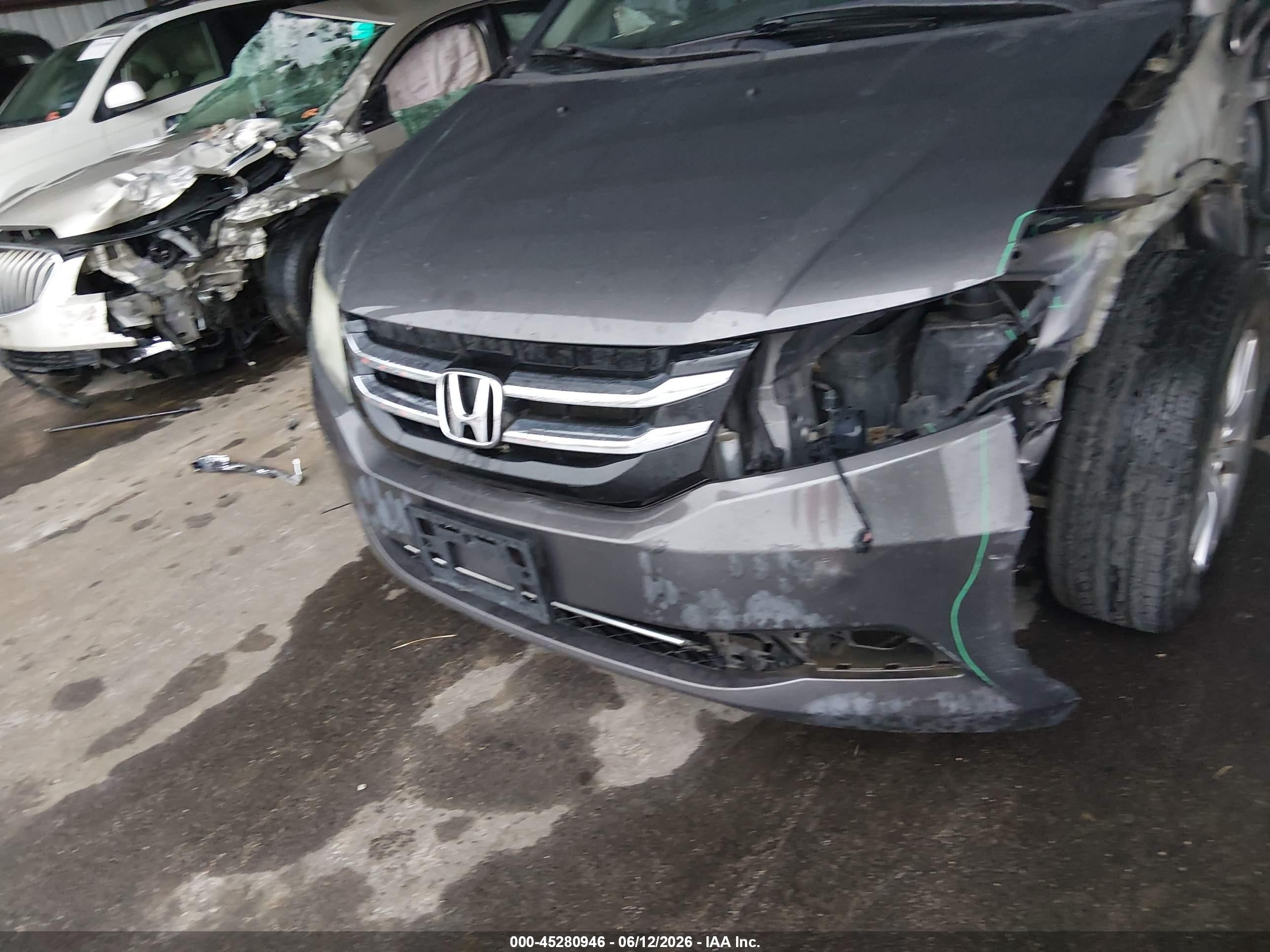 2015 Honda Odyssey Ex-l Gray vin: 5FNRL5H67FB003444