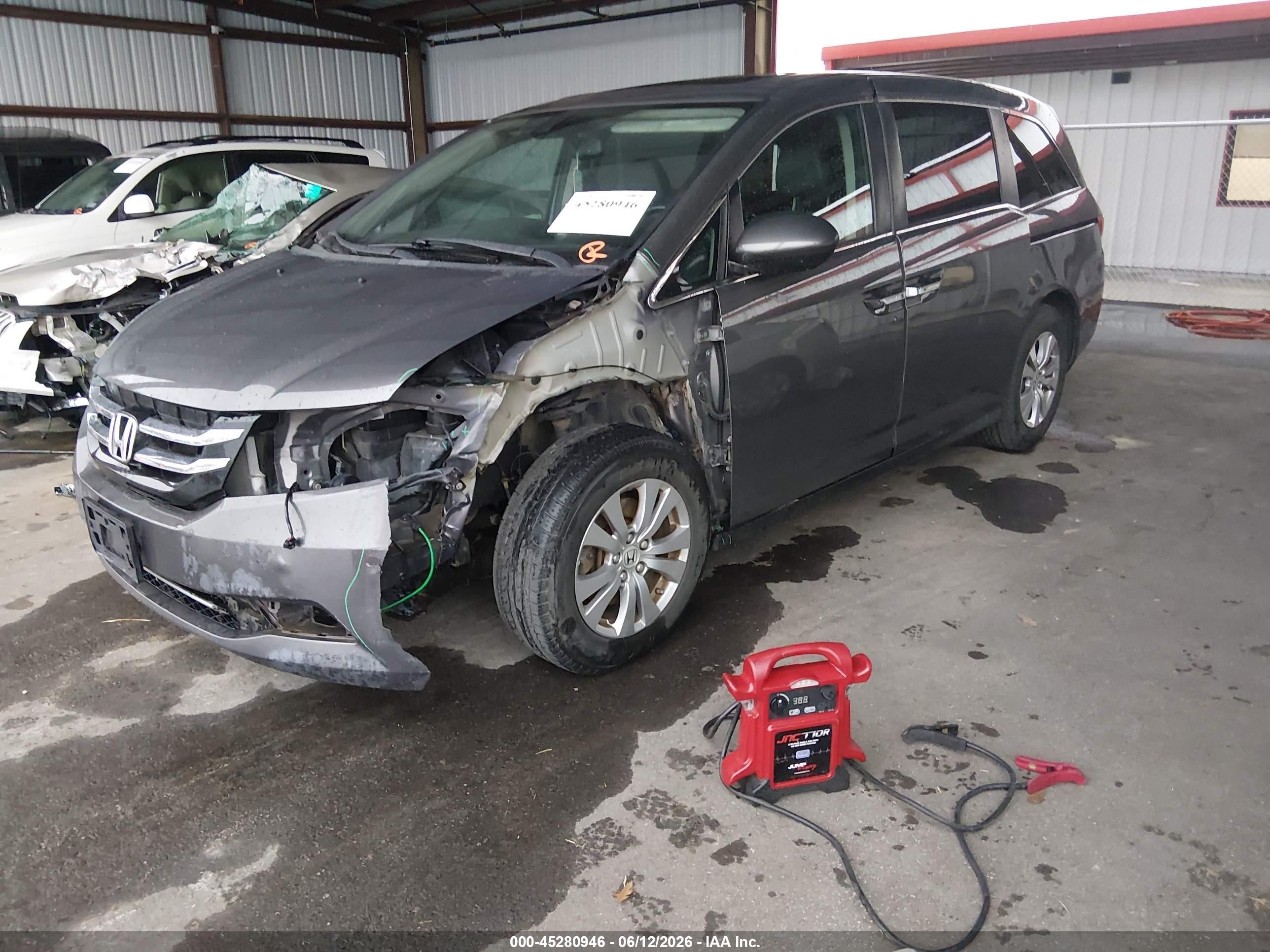 2015 Honda Odyssey Ex-l Gray vin: 5FNRL5H67FB003444