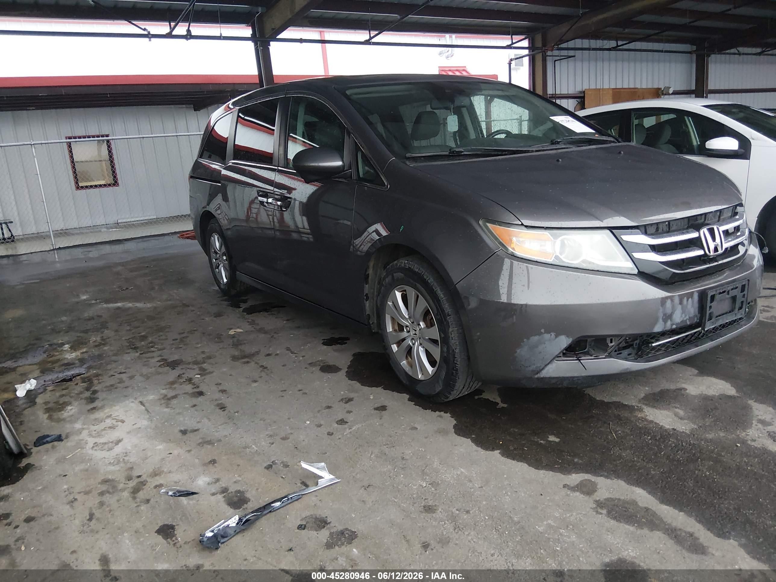 2015 Honda Odyssey Ex-l Gray vin: 5FNRL5H67FB003444