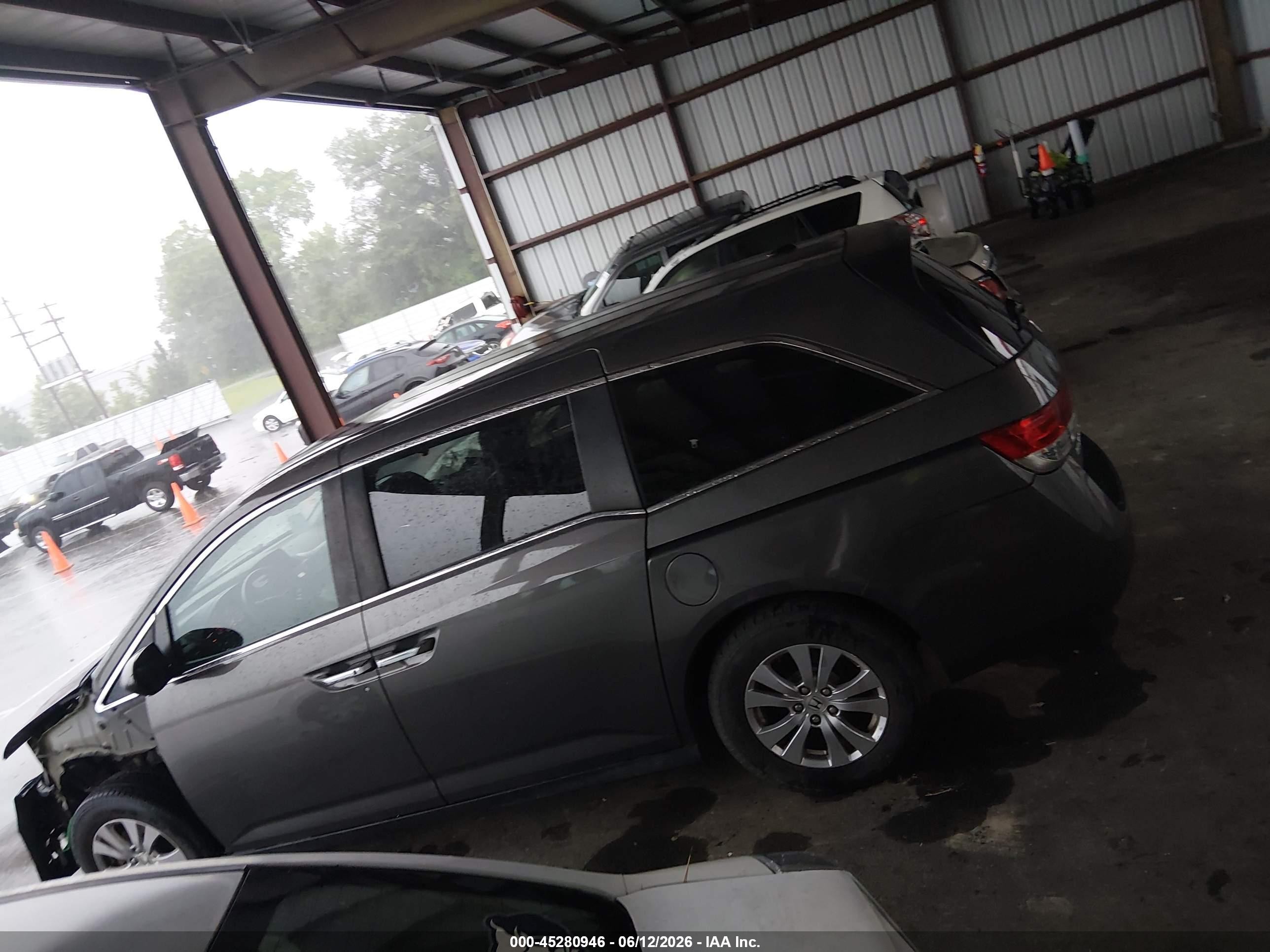 2015 Honda Odyssey Ex-l Gray vin: 5FNRL5H67FB003444
