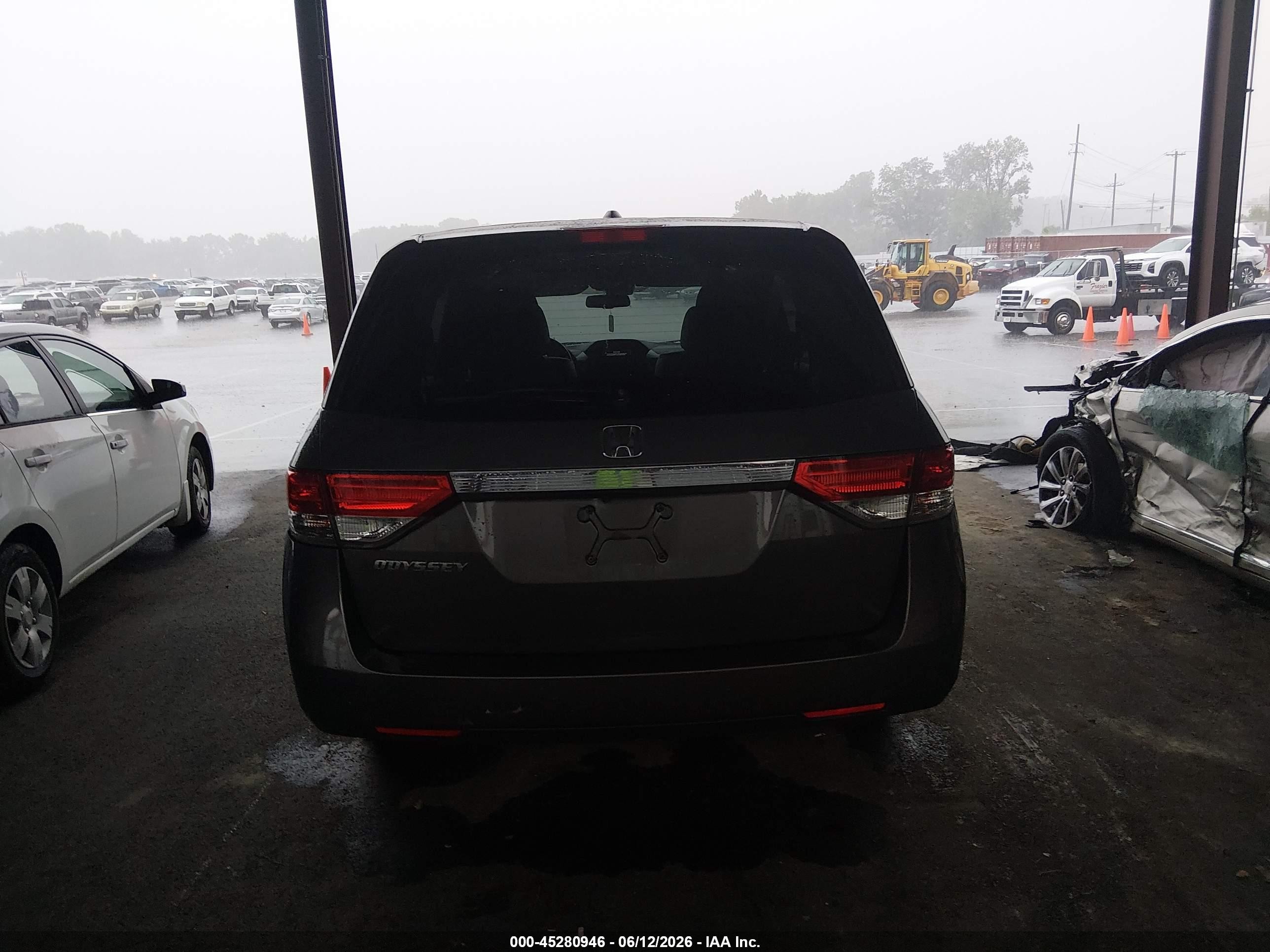 2015 Honda Odyssey Ex-l Gray vin: 5FNRL5H67FB003444