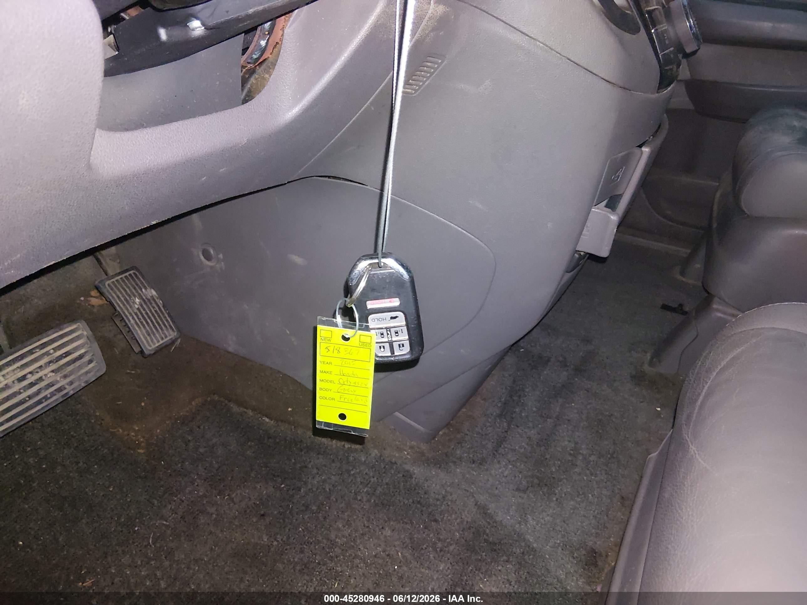 2015 Honda Odyssey Ex-l Gray vin: 5FNRL5H67FB003444