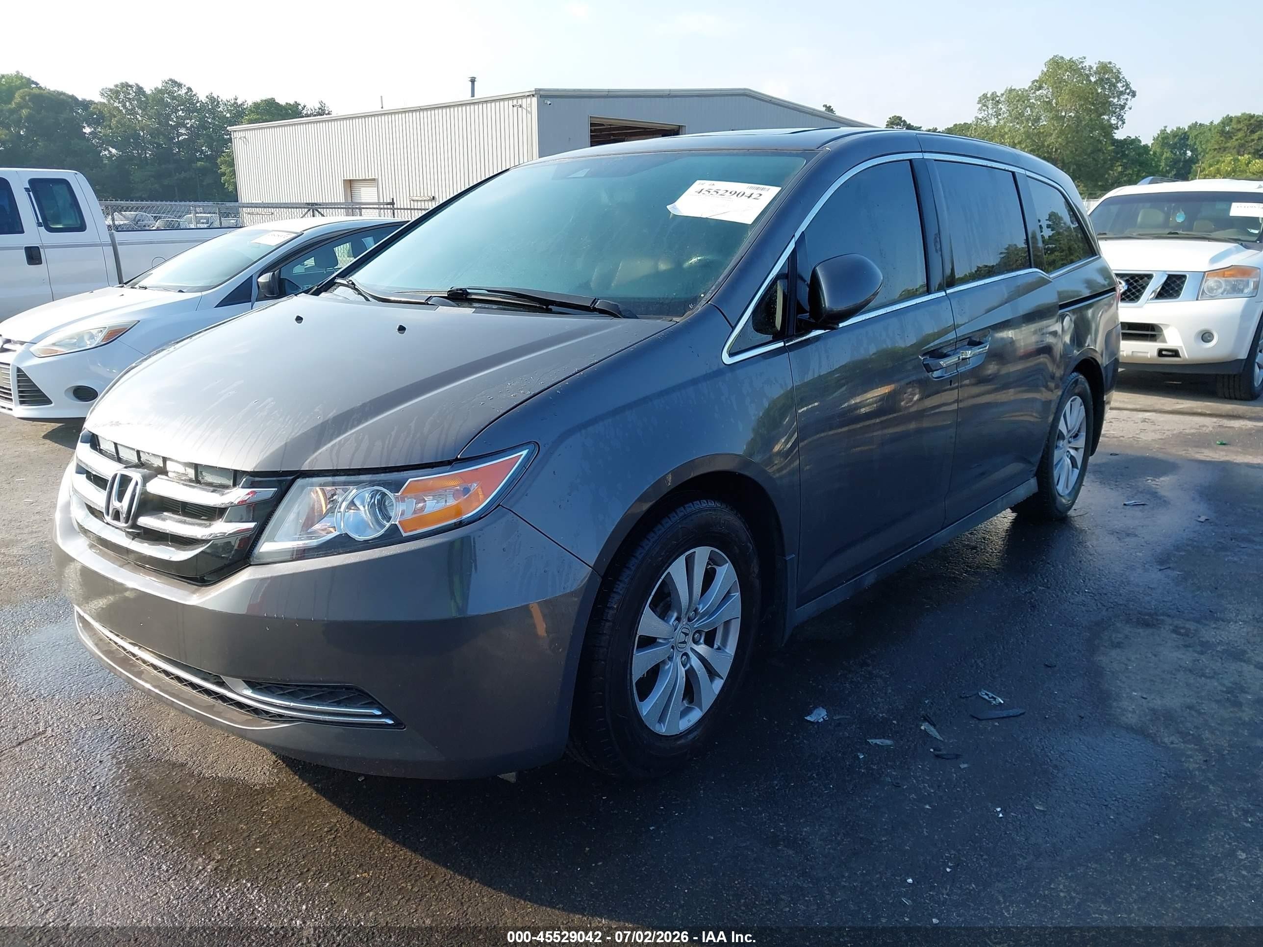 2015 Honda Odyssey Ex-l Gray vin: 5FNRL5H67FB043068
