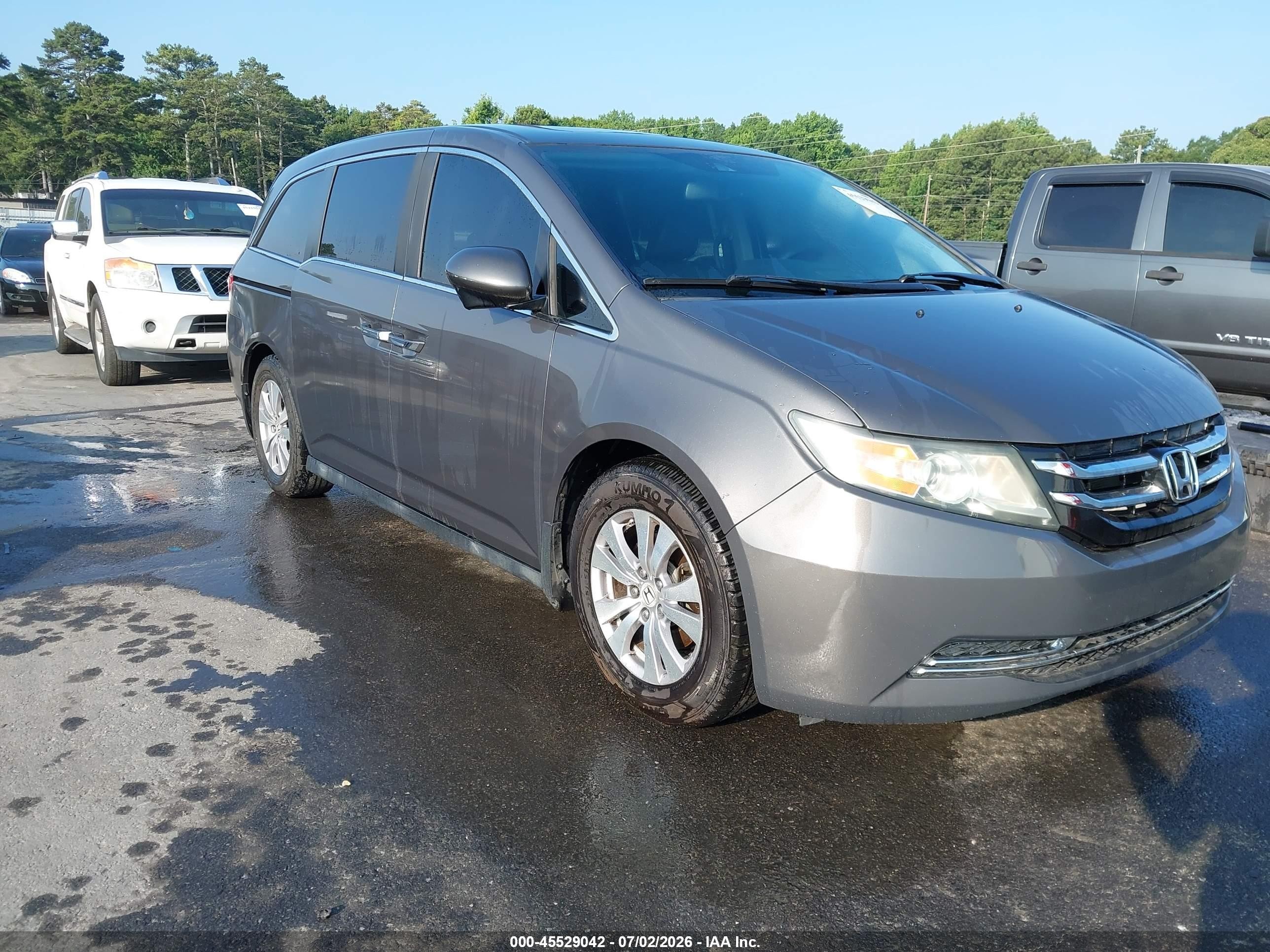2015 Honda Odyssey Ex-l Gray vin: 5FNRL5H67FB043068