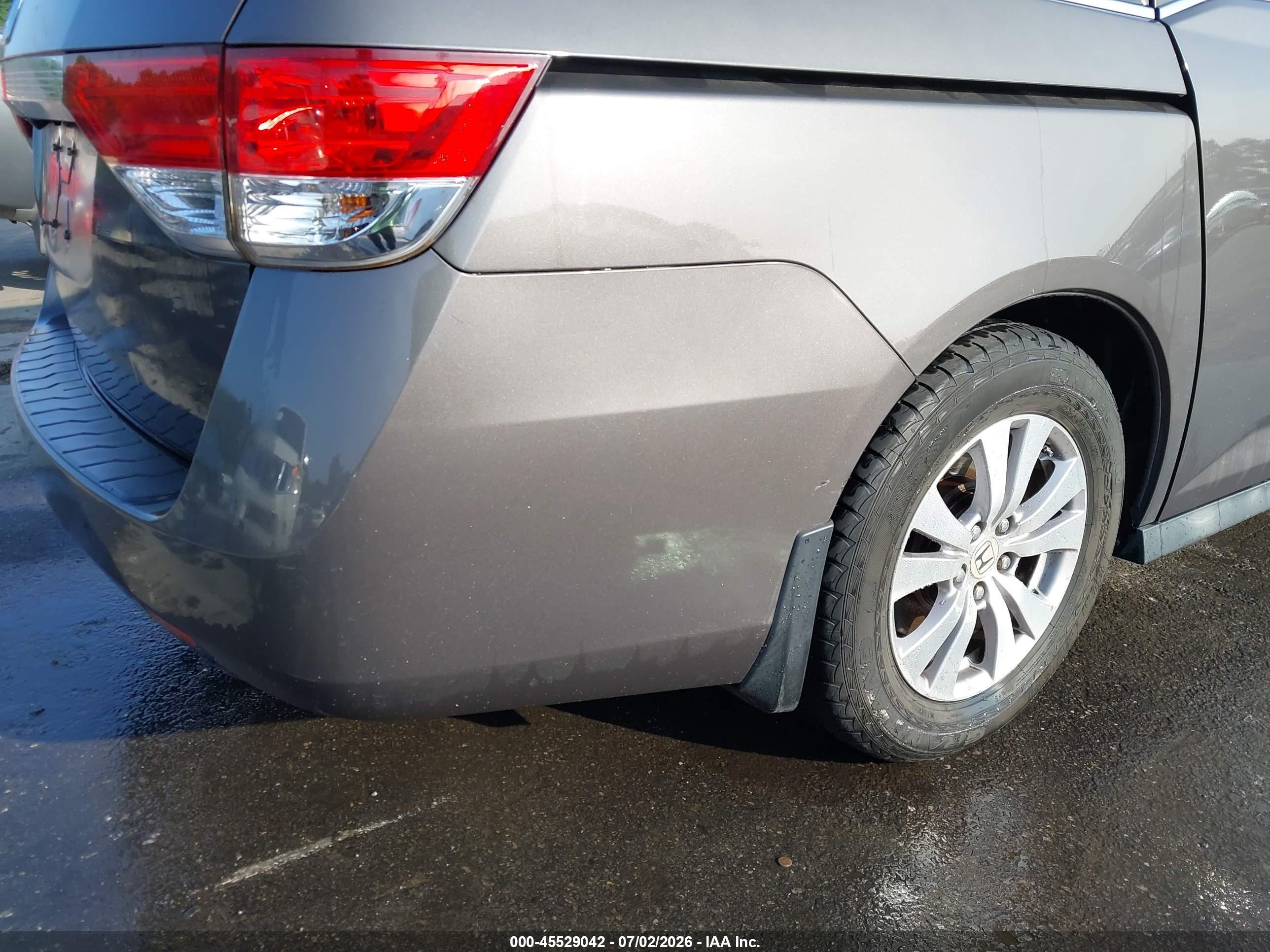 2015 Honda Odyssey Ex-l Gray vin: 5FNRL5H67FB043068