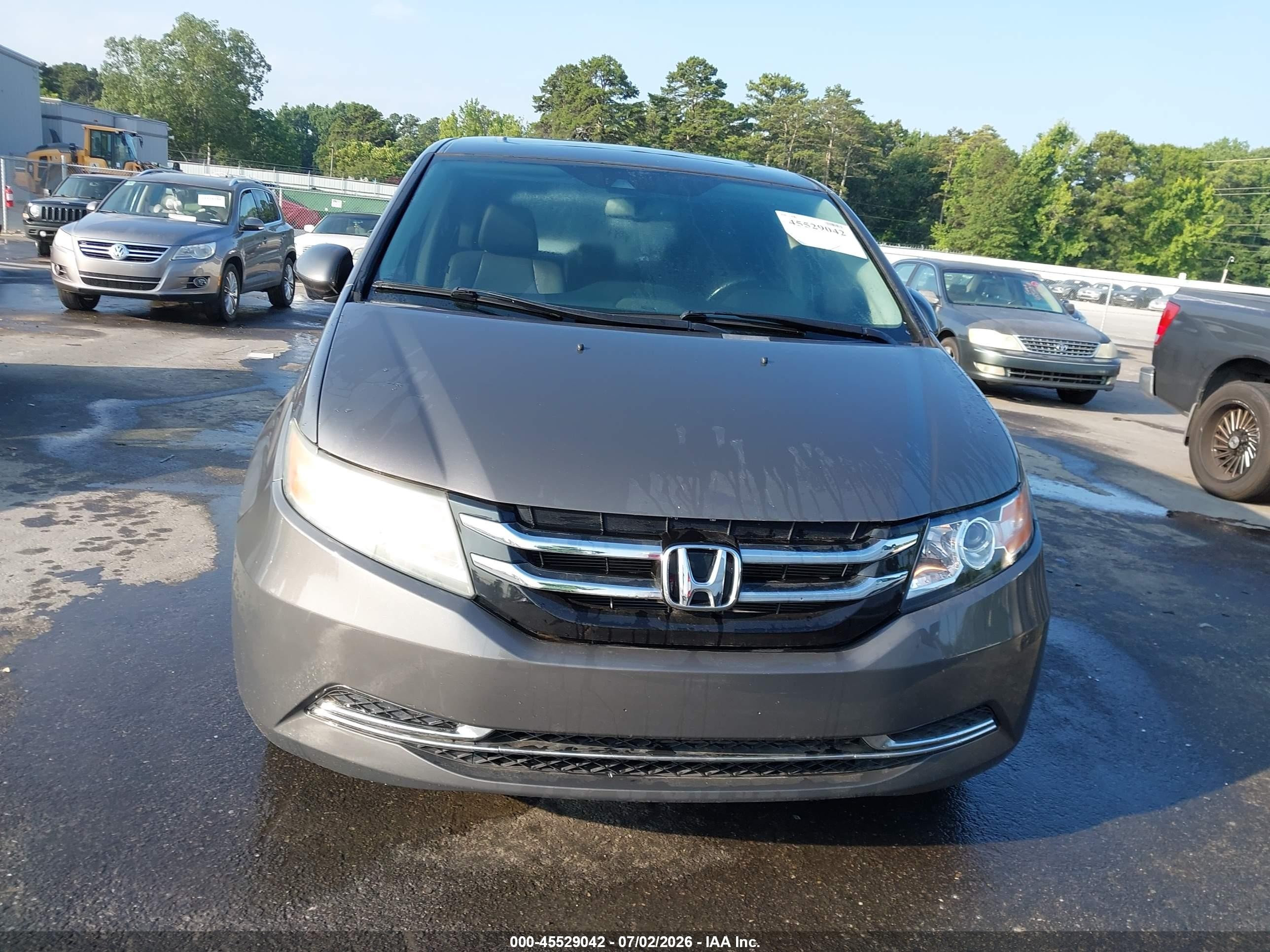 2015 Honda Odyssey Ex-l Gray vin: 5FNRL5H67FB043068