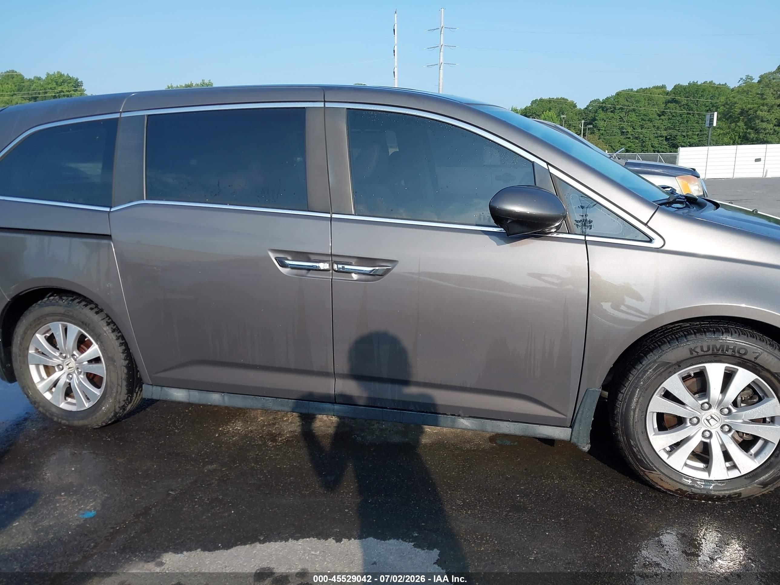 2015 Honda Odyssey Ex-l Gray vin: 5FNRL5H67FB043068