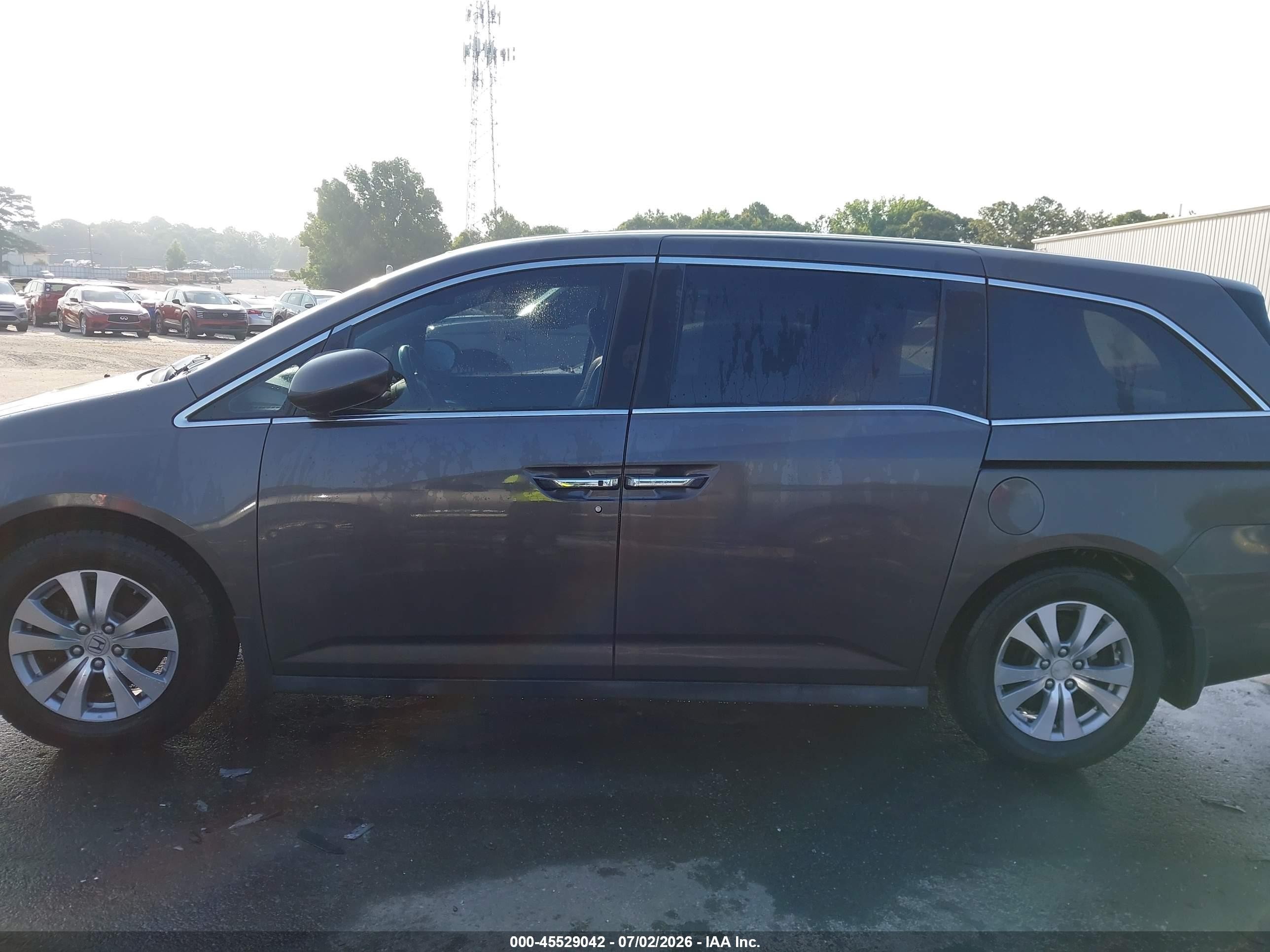 2015 Honda Odyssey Ex-l Gray vin: 5FNRL5H67FB043068