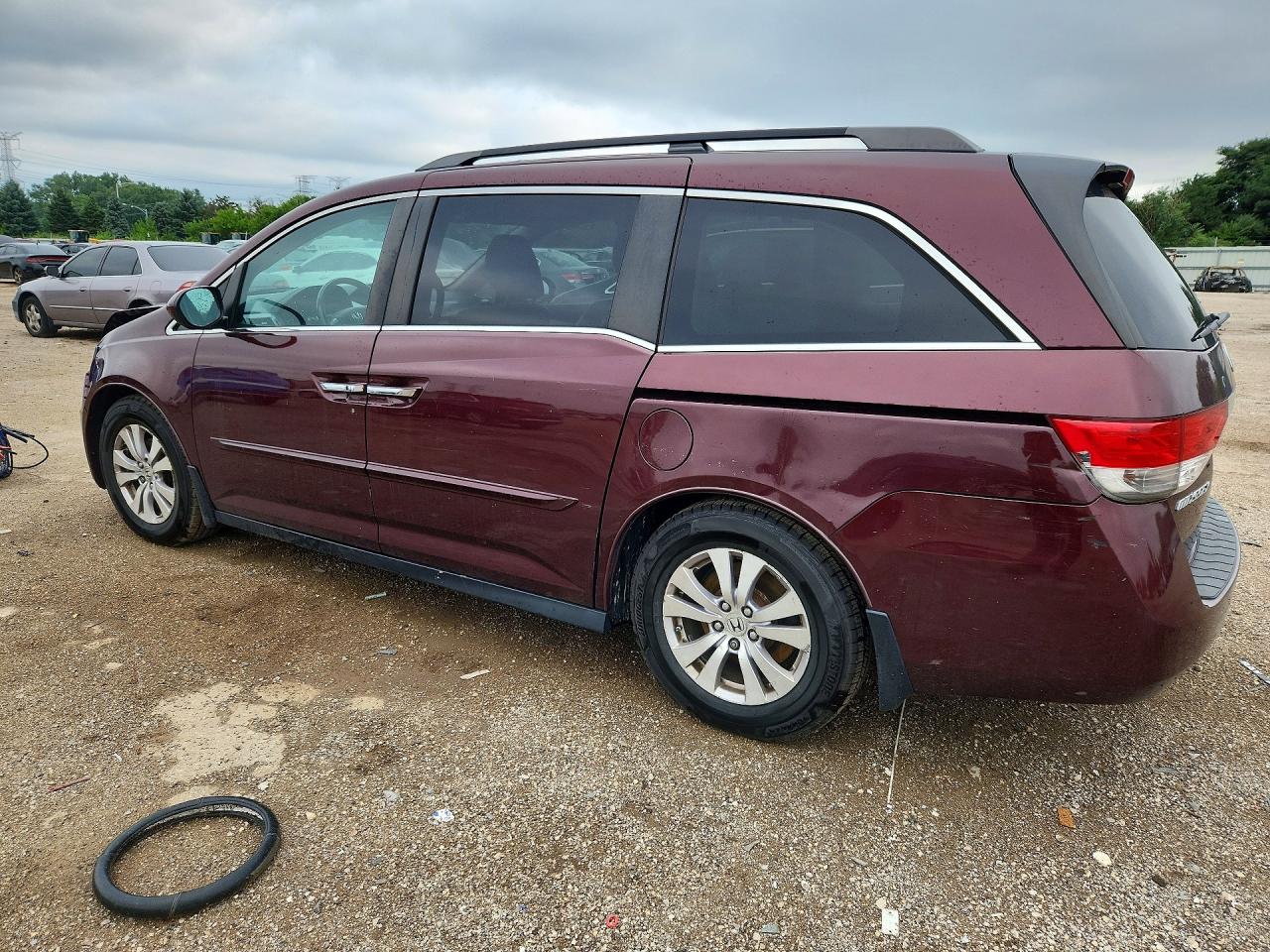 2015 Honda Odyssey Exl Burgundy vin: 5FNRL5H67FB044401