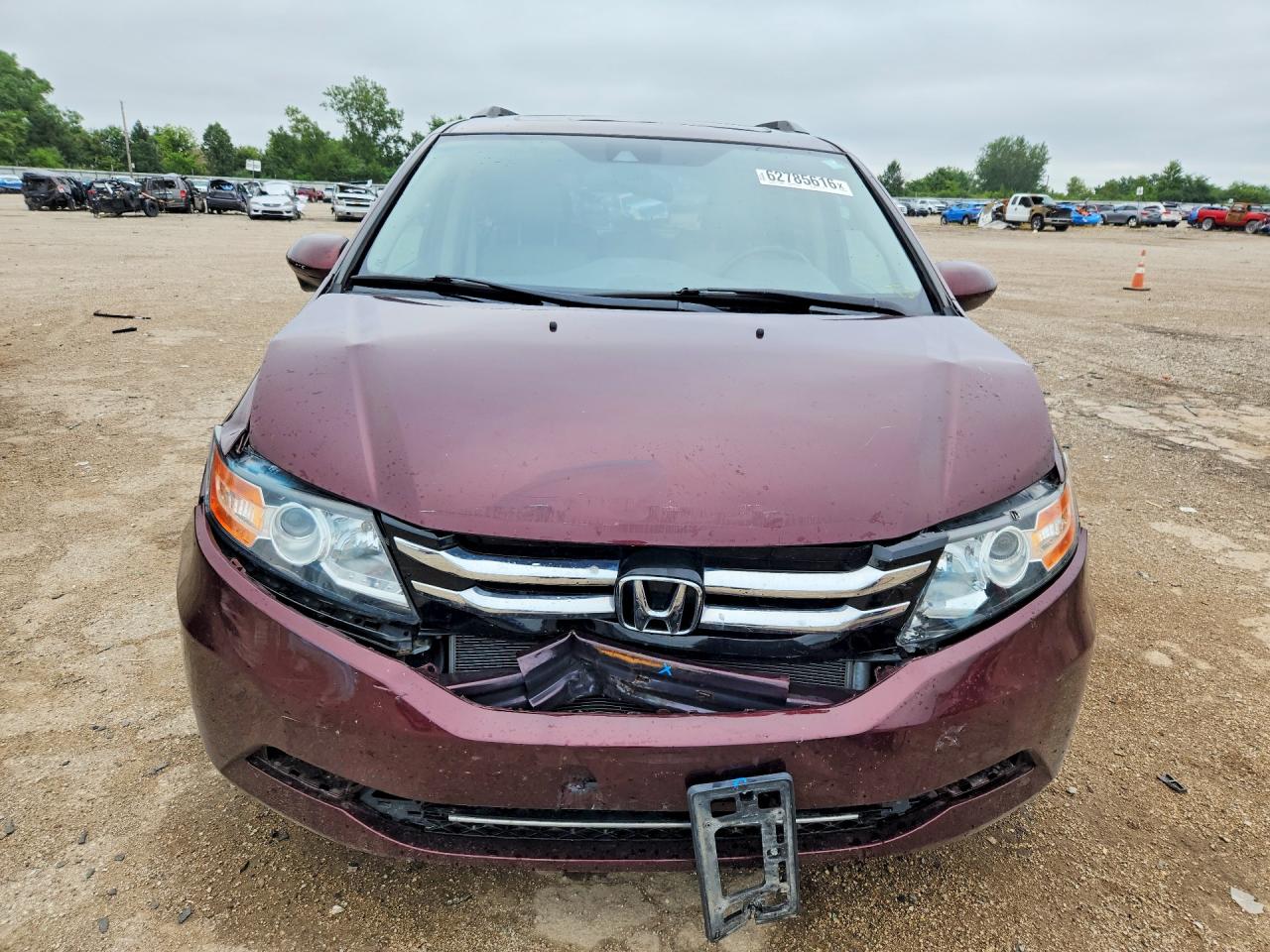 2015 Honda Odyssey Exl Burgundy vin: 5FNRL5H67FB044401