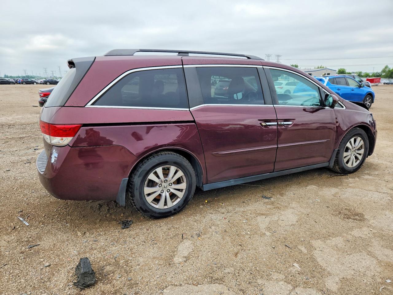 2015 Honda Odyssey Exl Burgundy vin: 5FNRL5H67FB044401