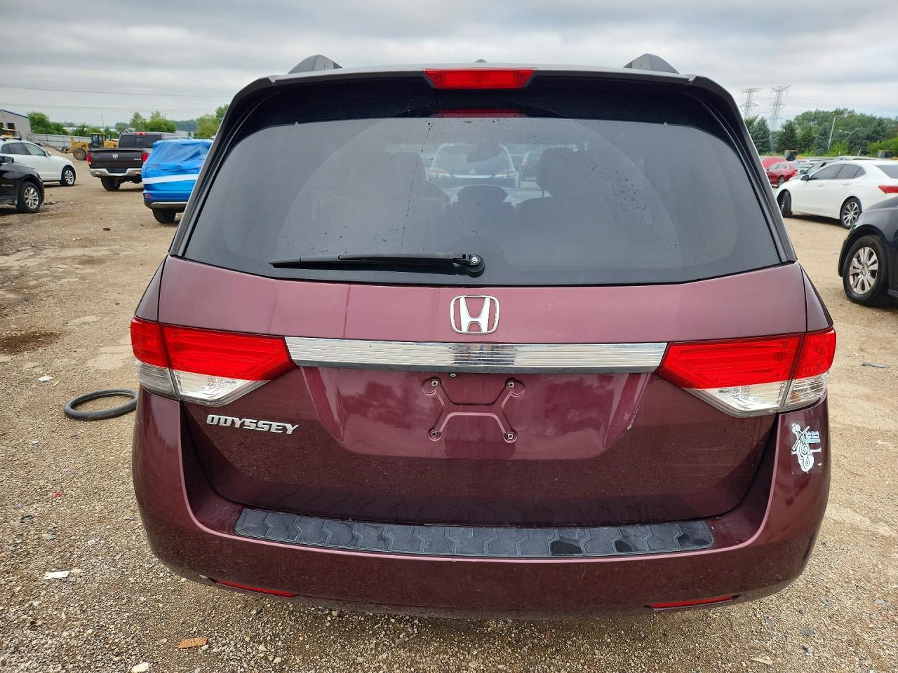 2015 Honda Odyssey Exl Burgundy vin: 5FNRL5H67FB044401