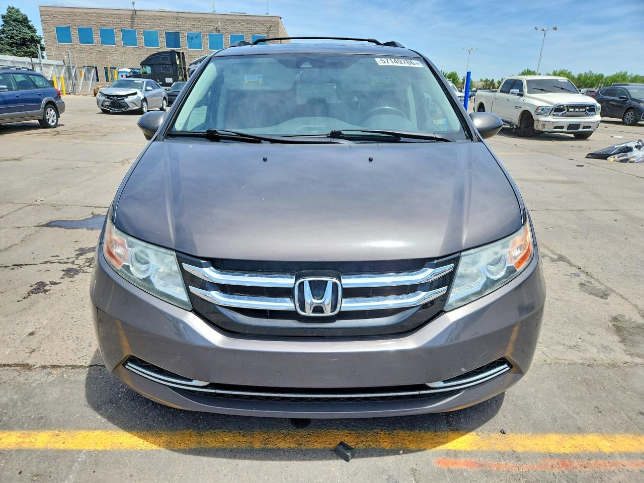 2015 Honda Odyssey Exl Gray vin: 5FNRL5H67FB051638