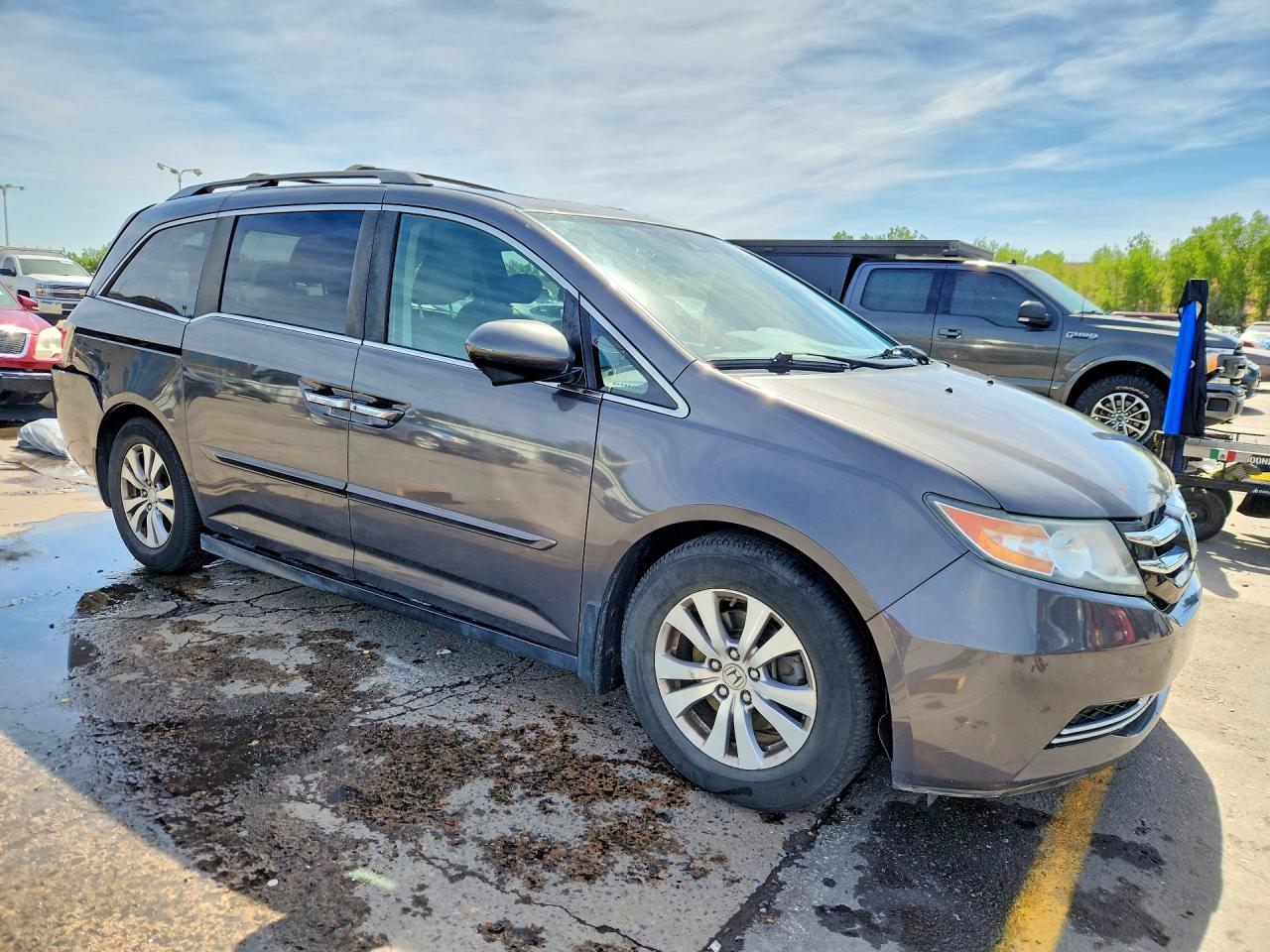 2015 Honda Odyssey Exl Gray vin: 5FNRL5H67FB051638