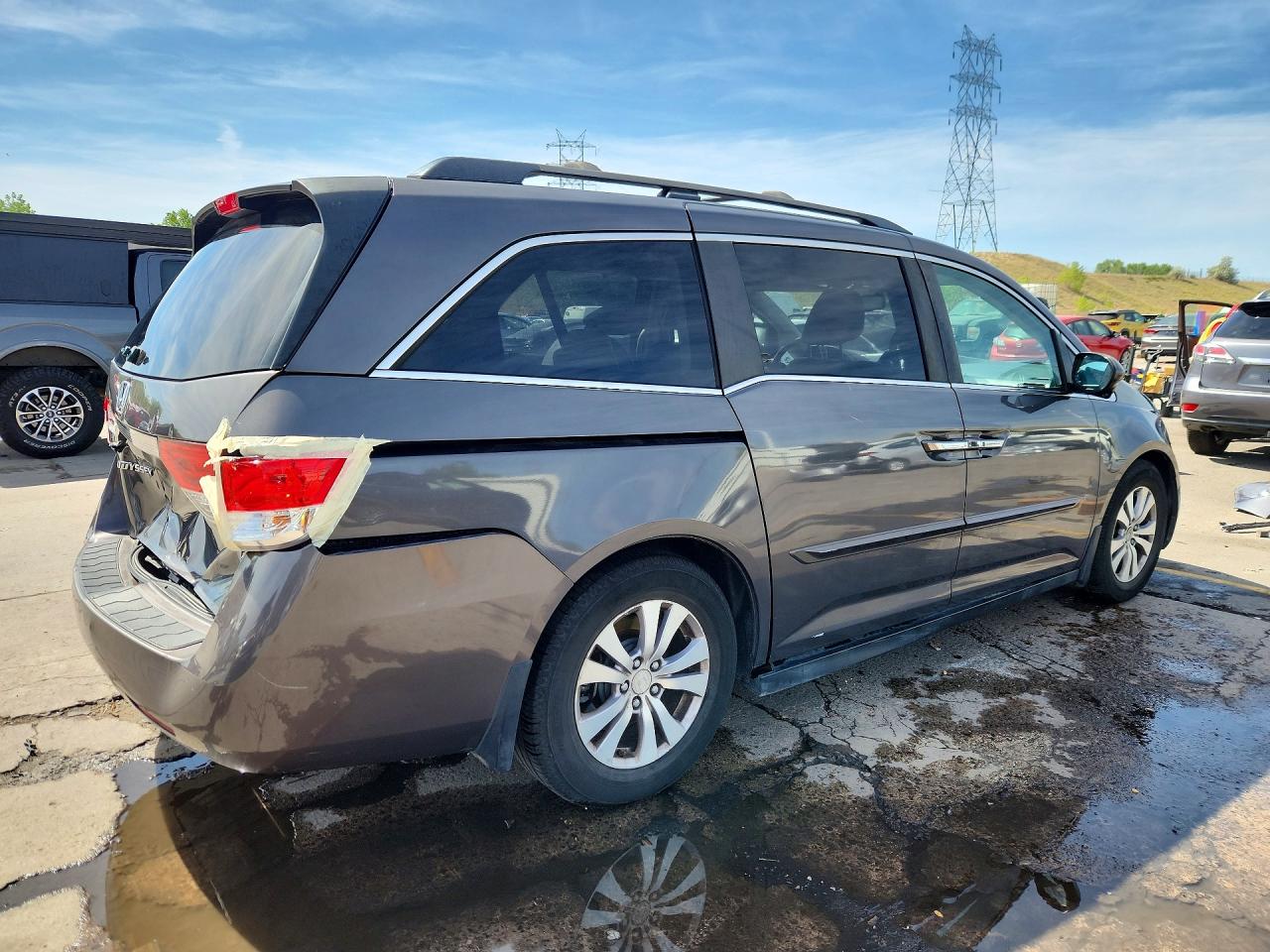 2015 Honda Odyssey Exl Gray vin: 5FNRL5H67FB051638