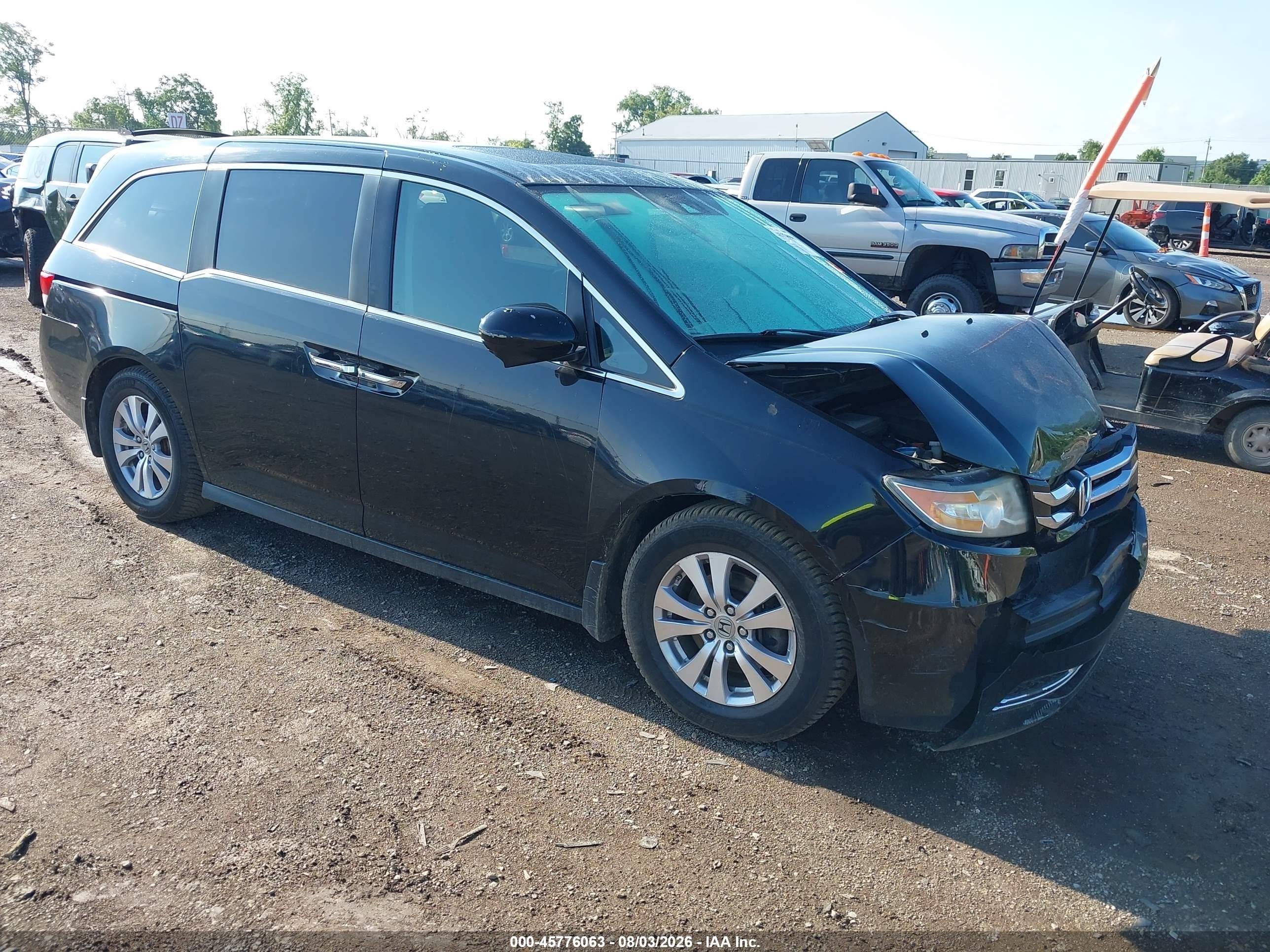 2015 Honda Odyssey Ex-l Black vin: 5FNRL5H67FB056015