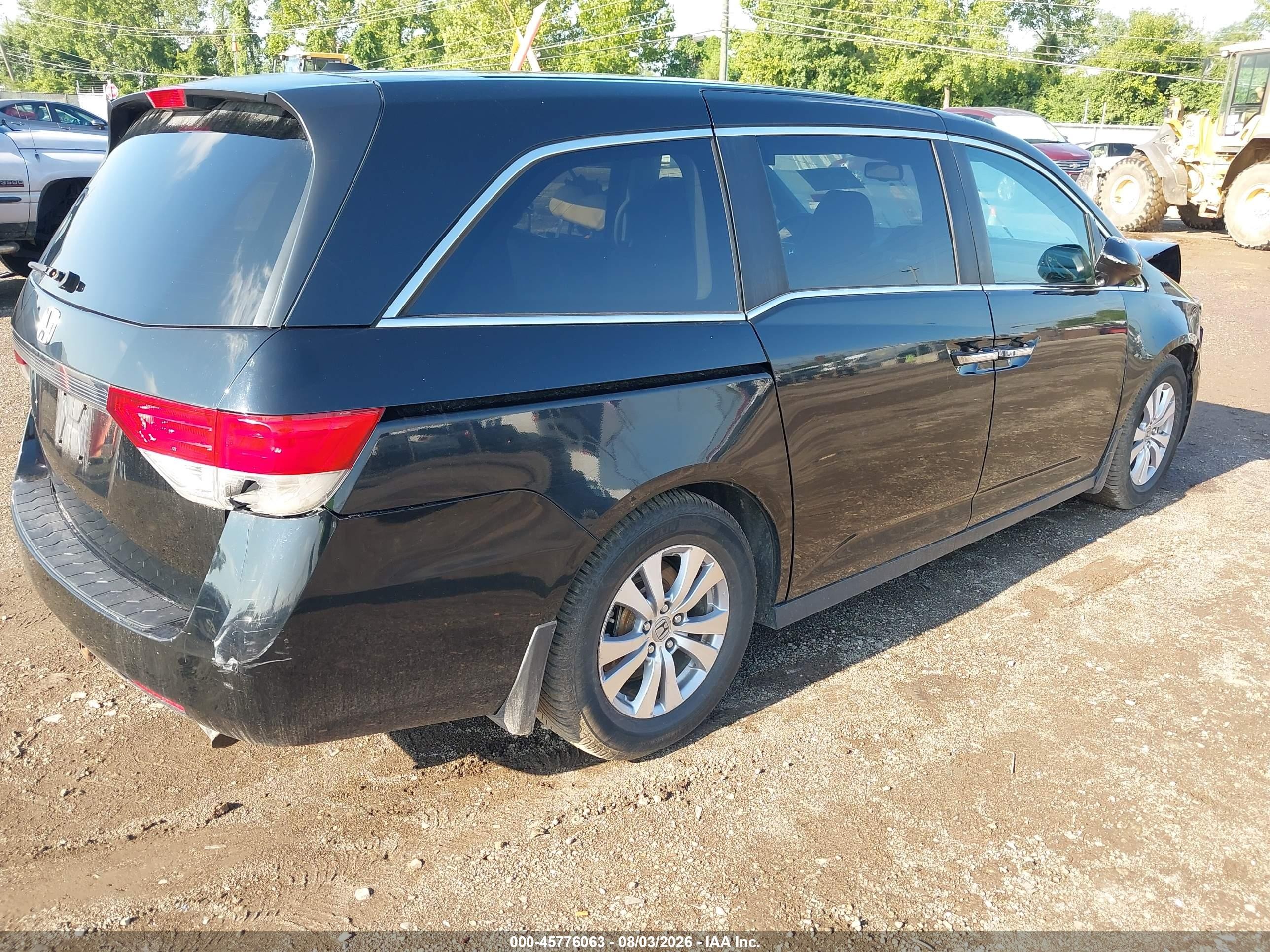 2015 Honda Odyssey Ex-l Black vin: 5FNRL5H67FB056015