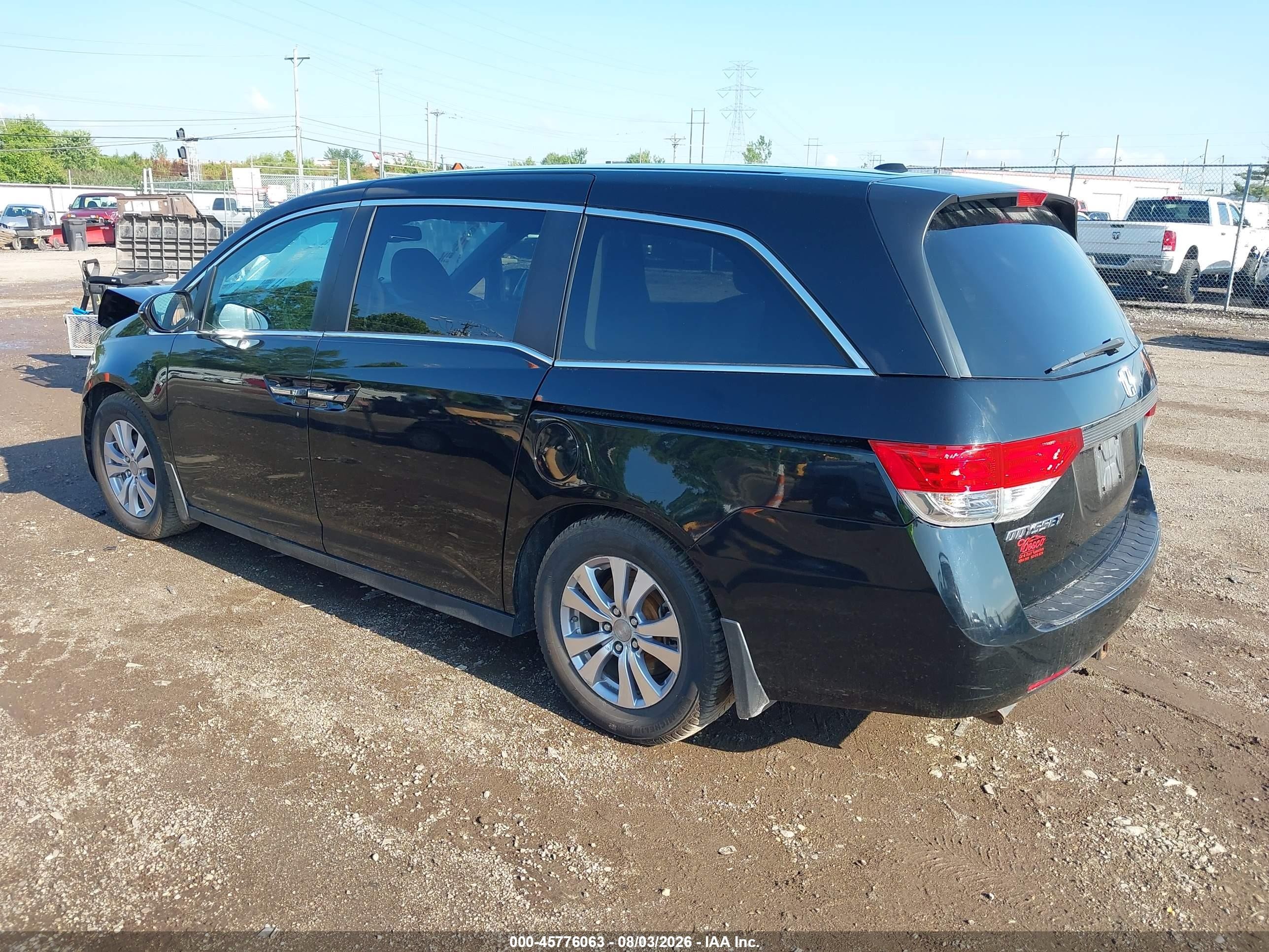 2015 Honda Odyssey Ex-l Black vin: 5FNRL5H67FB056015