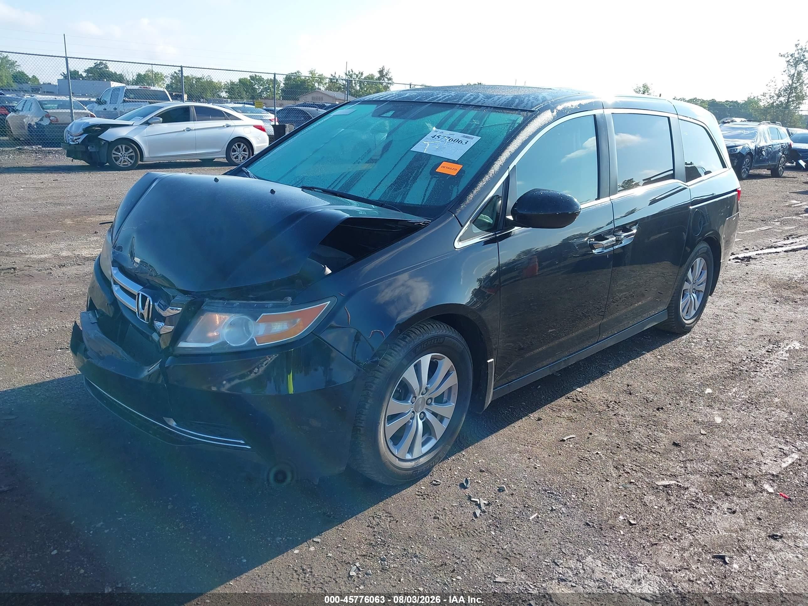 2015 Honda Odyssey Ex-l Black vin: 5FNRL5H67FB056015