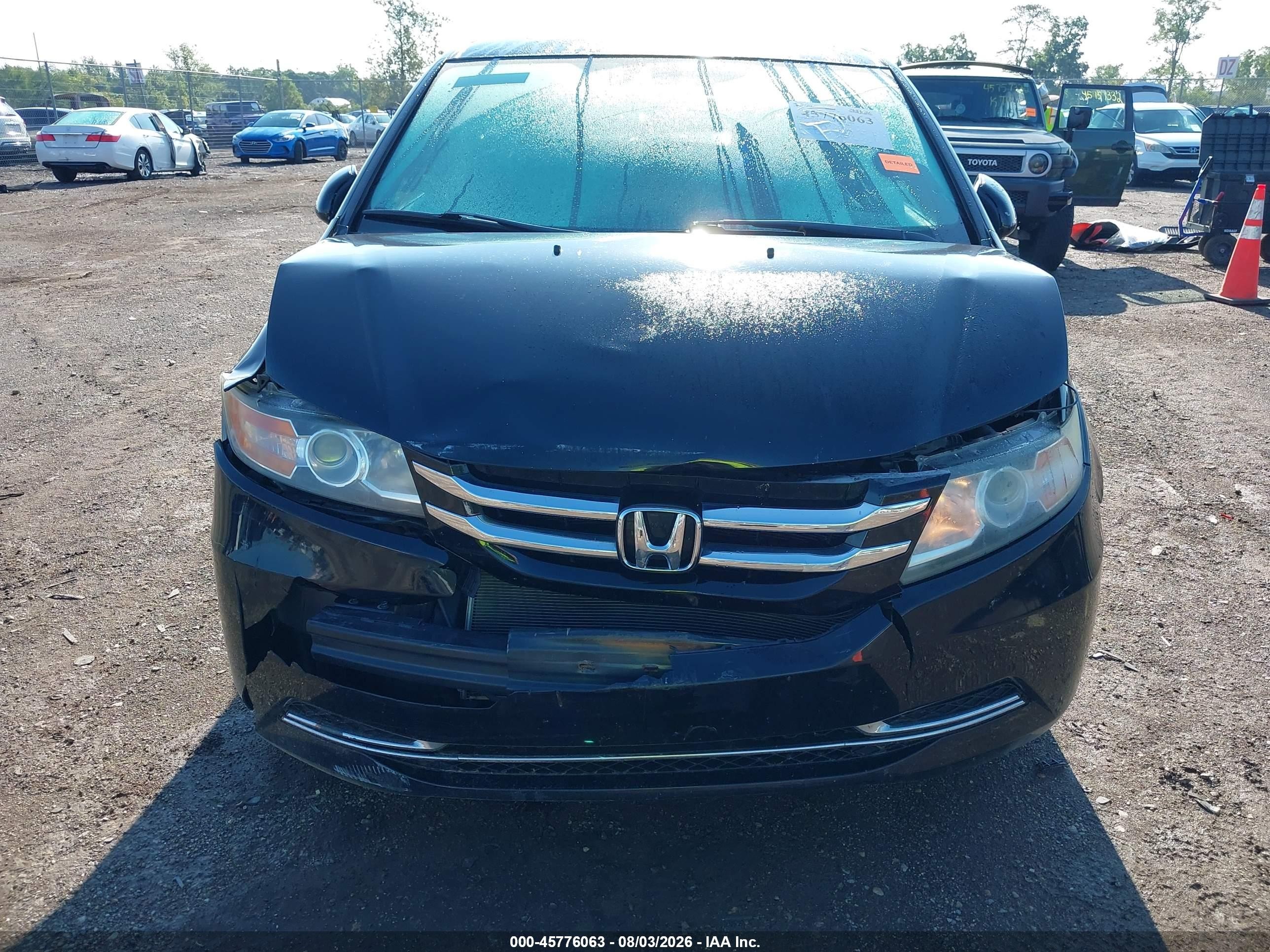 2015 Honda Odyssey Ex-l Black vin: 5FNRL5H67FB056015