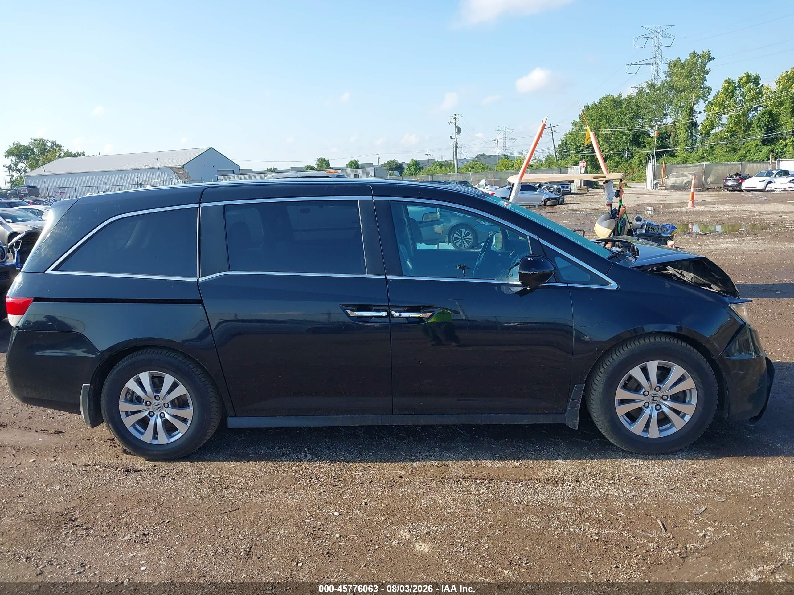2015 Honda Odyssey Ex-l Black vin: 5FNRL5H67FB056015