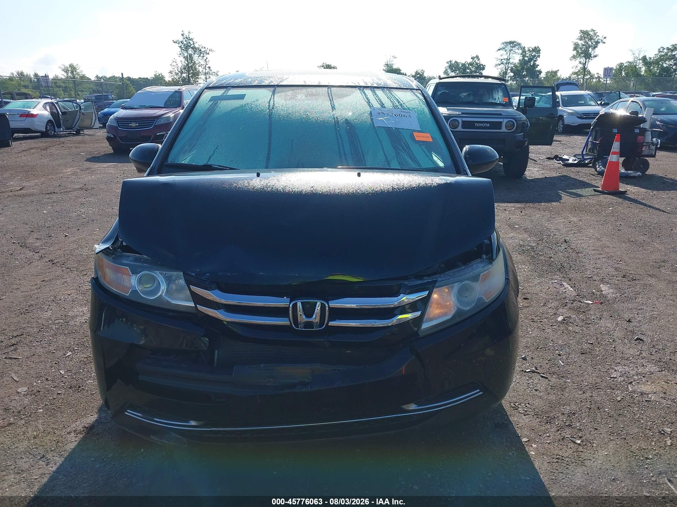 2015 Honda Odyssey Ex-l Black vin: 5FNRL5H67FB056015