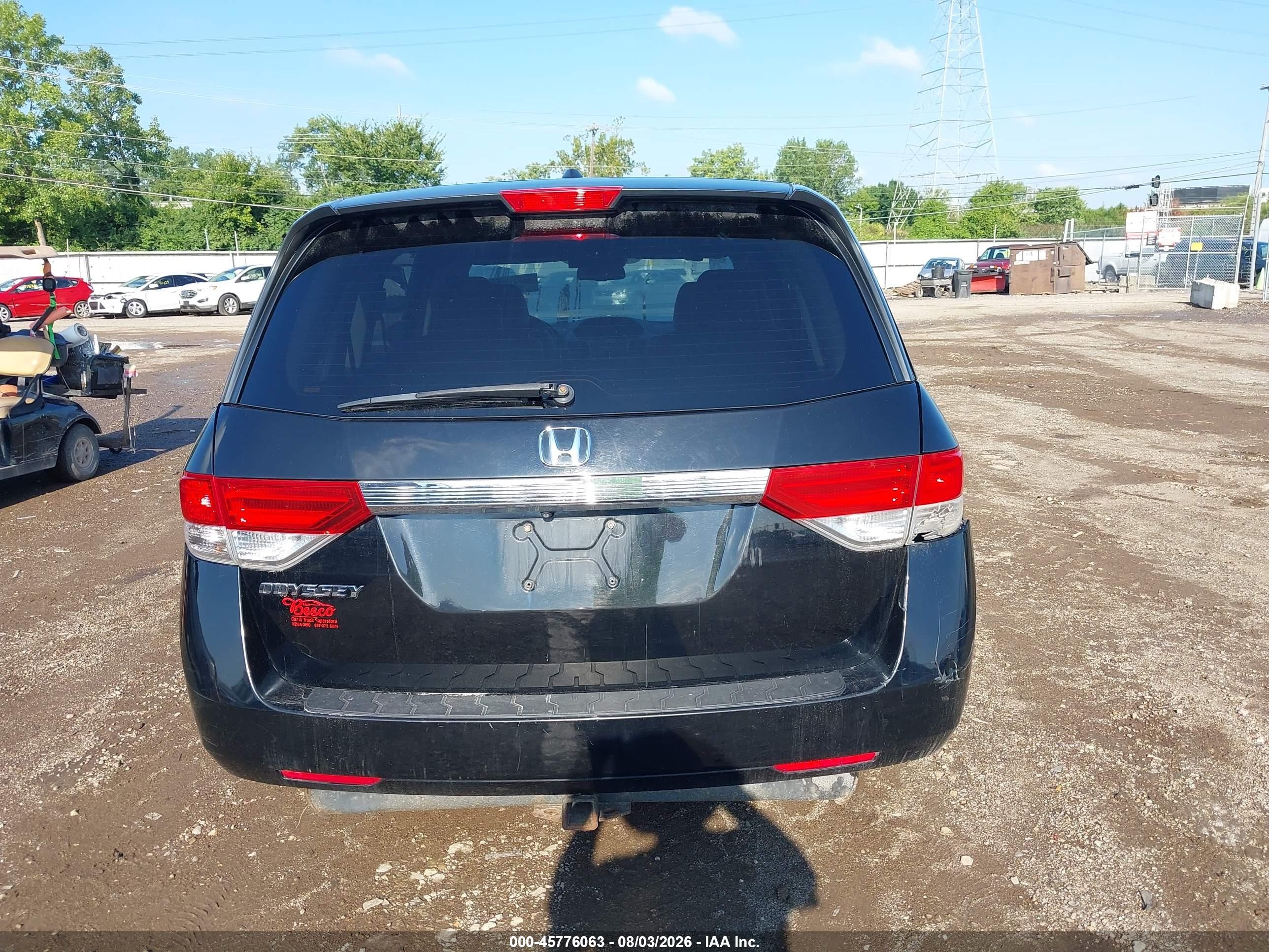 2015 Honda Odyssey Ex-l Black vin: 5FNRL5H67FB056015
