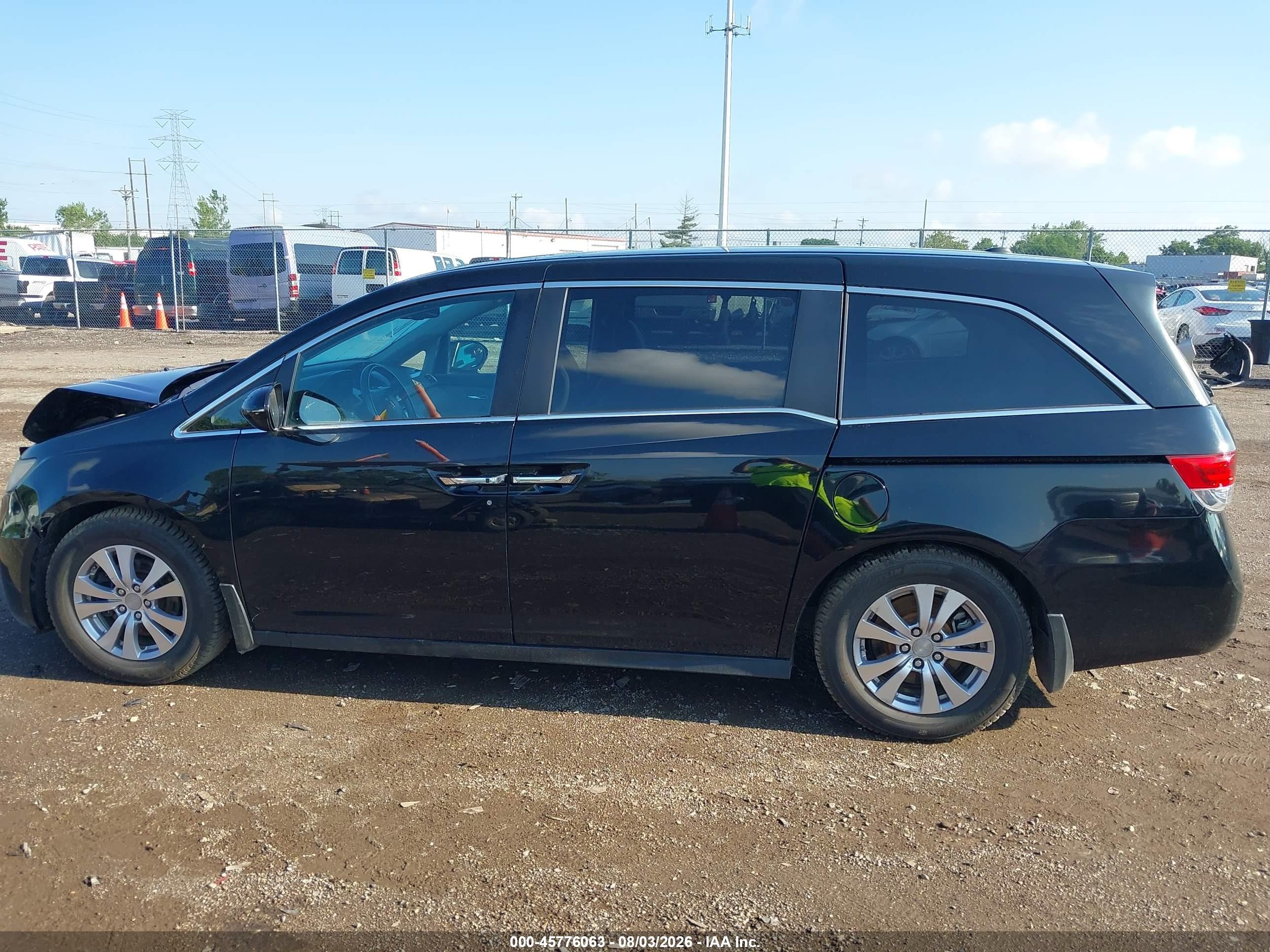 2015 Honda Odyssey Ex-l Black vin: 5FNRL5H67FB056015