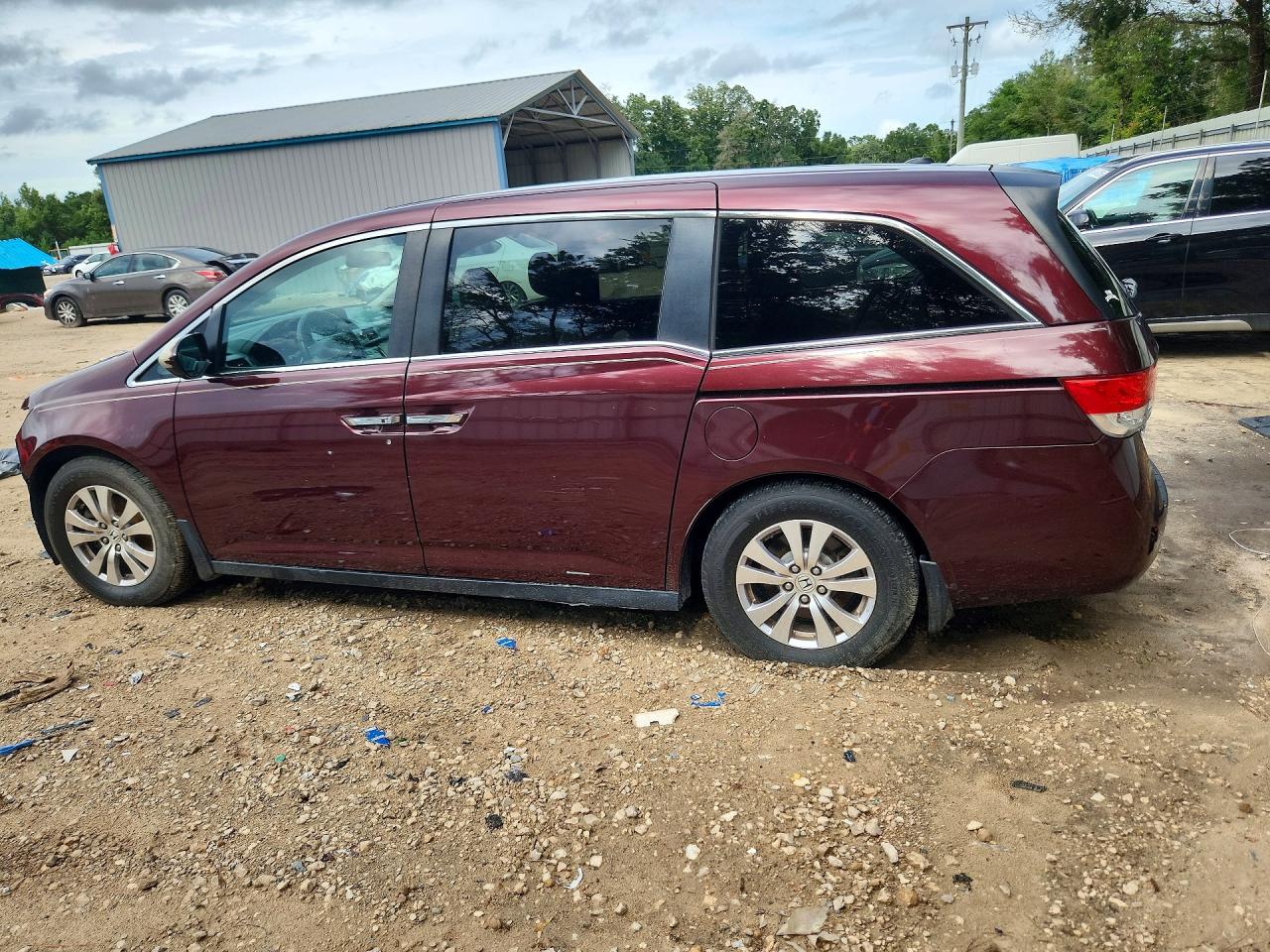 2015 Honda Odyssey Exl Burgundy vin: 5FNRL5H67FB057424