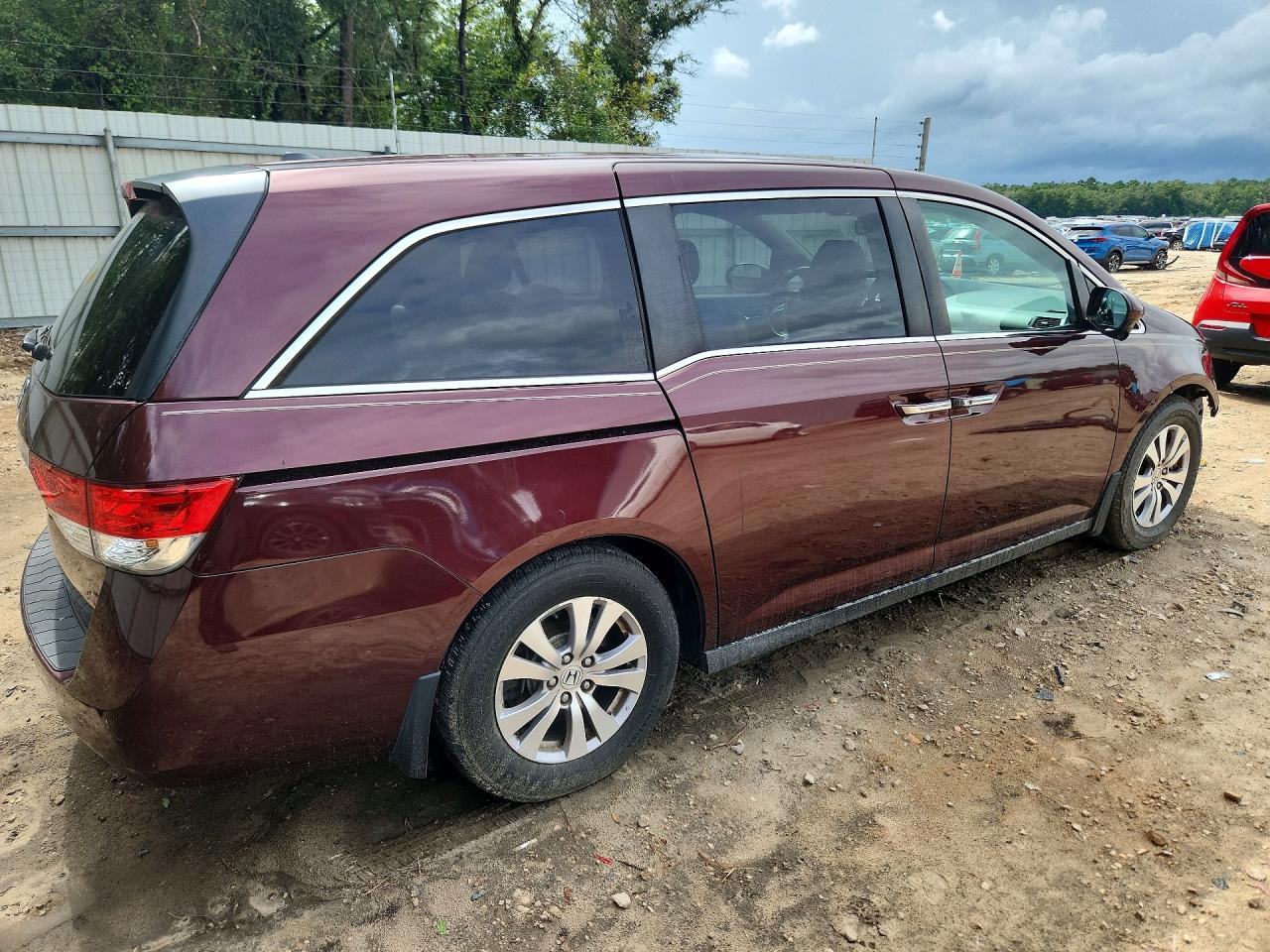 2015 Honda Odyssey Exl Burgundy vin: 5FNRL5H67FB057424