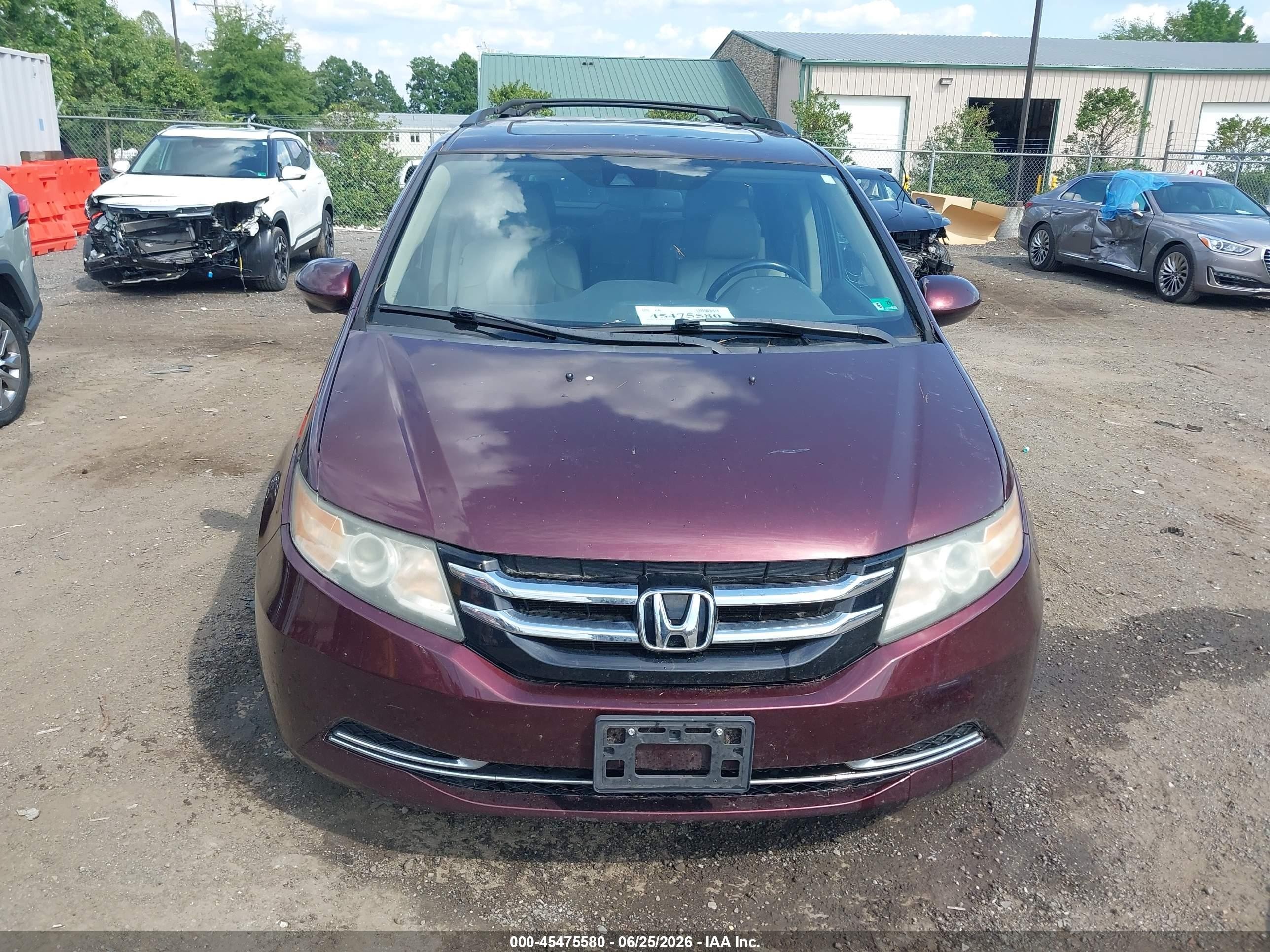 2015 Honda Odyssey Ex-l Purple vin: 5FNRL5H67FB063837