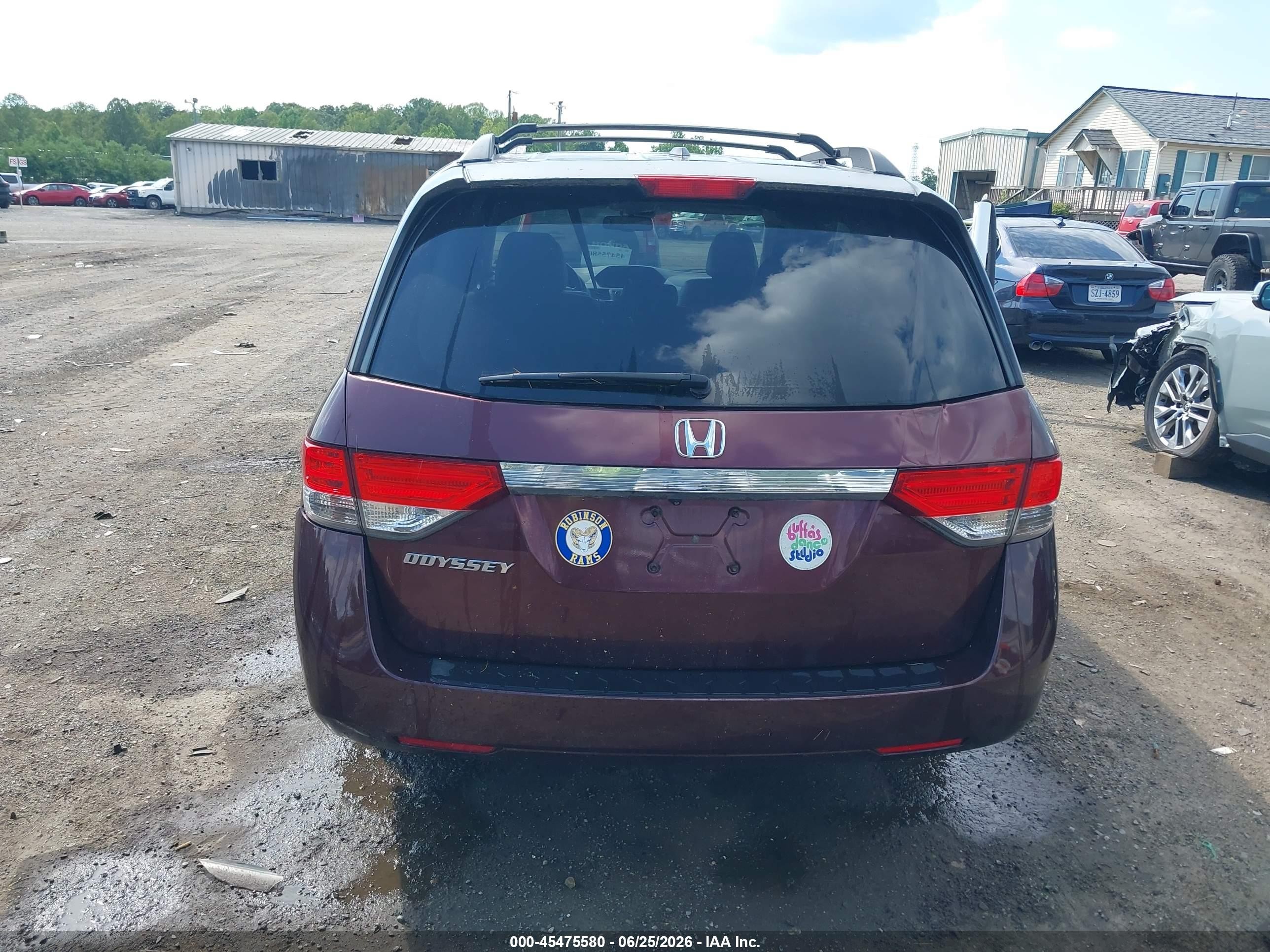 2015 Honda Odyssey Ex-l Purple vin: 5FNRL5H67FB063837