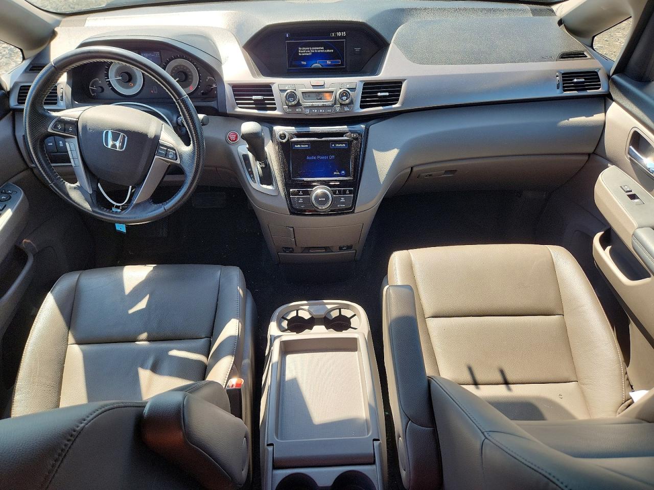 2015 Honda Odyssey Exl White vin: 5FNRL5H67FB066060