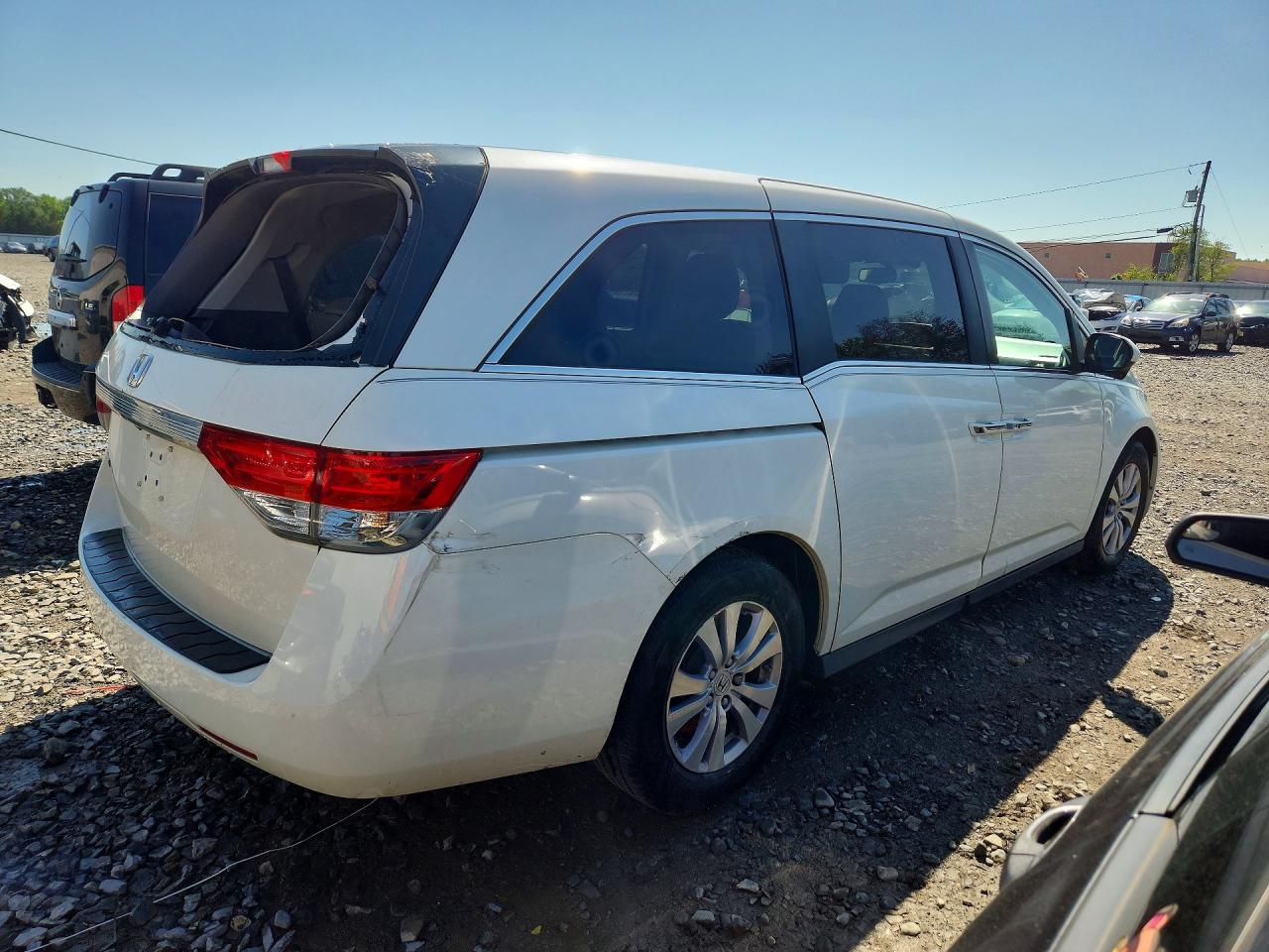 2015 Honda Odyssey Exl White vin: 5FNRL5H67FB066060