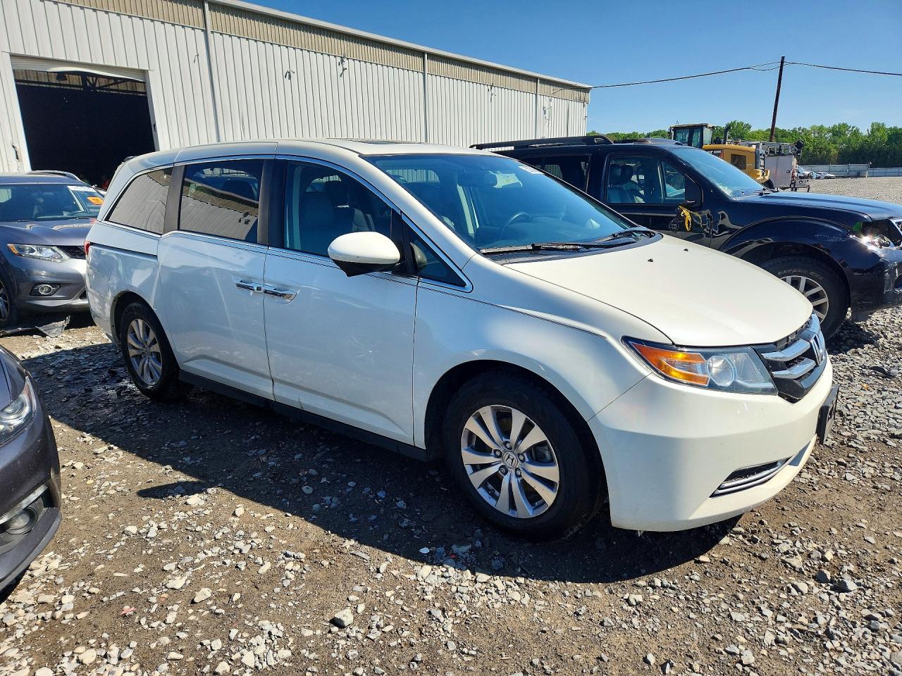 2015 Honda Odyssey Exl White vin: 5FNRL5H67FB066060